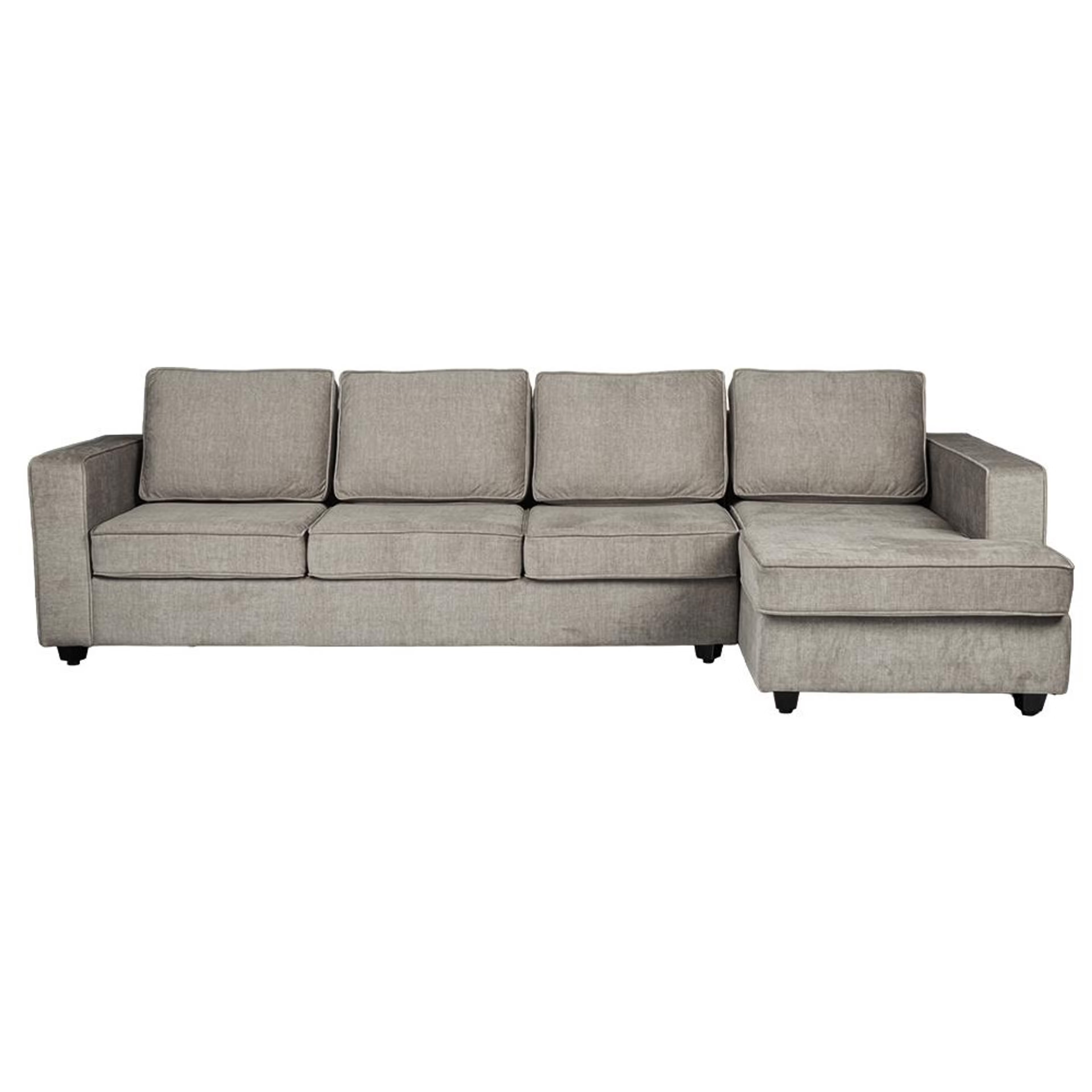 Wakefit Napper Plus L Shape Sofa Set (3 Seater + Right Aligned Chaise with Ottoman) Sectional, Set (3 Seater + Right Aligned Chaise with Ottoman), Taupe