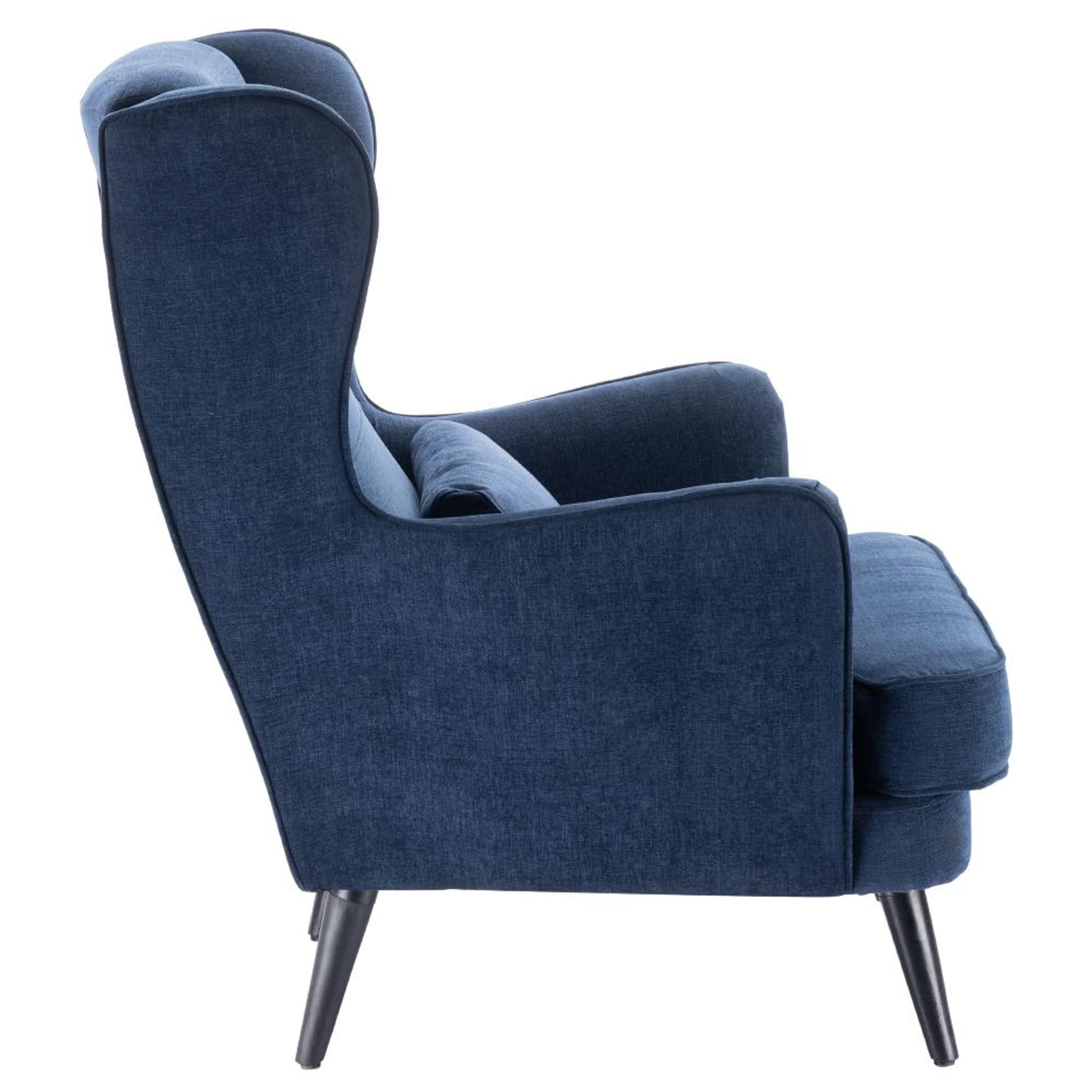 Wakefit Sawyer Wing Chair Cobalt Blue 4 Wakefit Sawyer Wing Chair Cobalt Blue