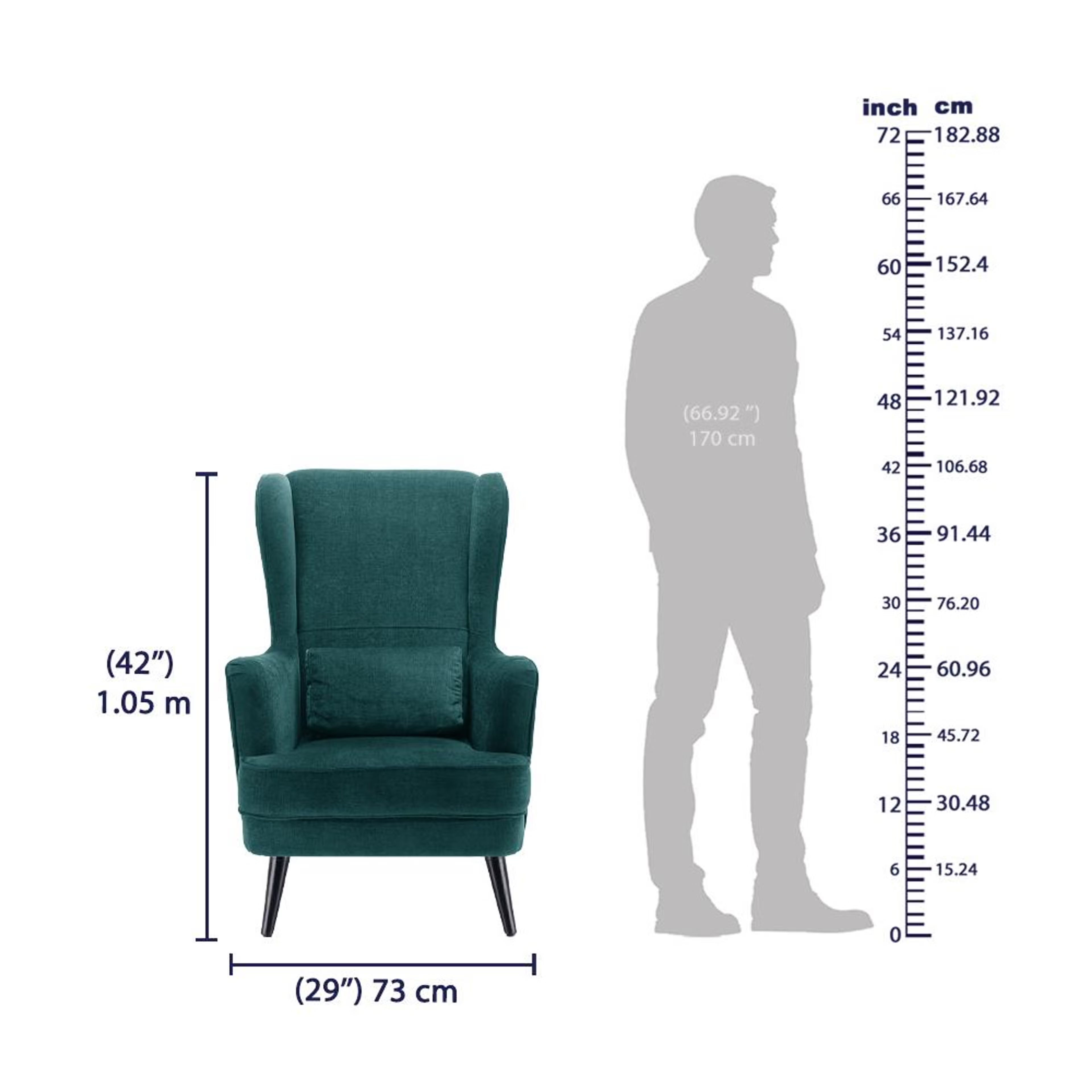 Wakefit Sawyer Wing Chair Malibu Green 8 Wakefit Sawyer Wing Chair Malibu Green