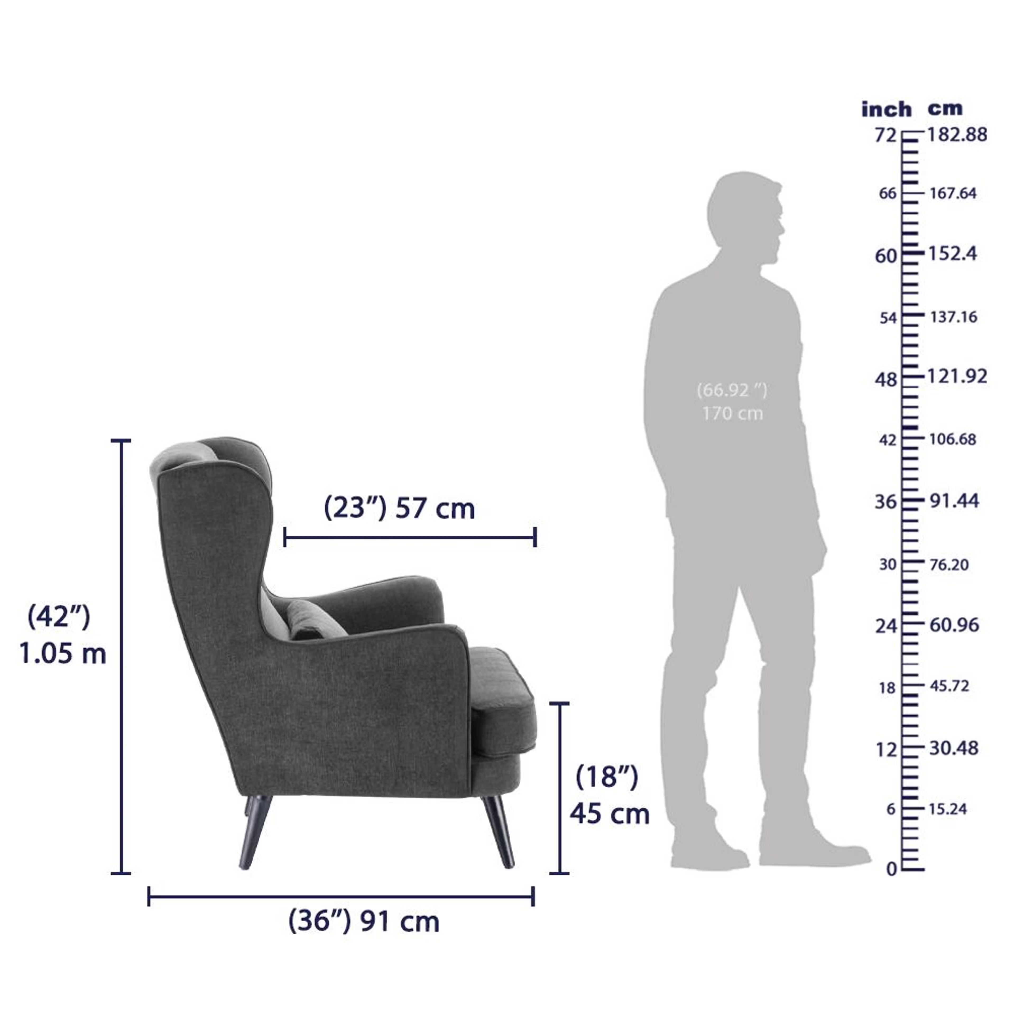 Wakefit Sawyer Wing Chair Smoke Grey 7 Wakefit Sawyer Wing Chair Smoke Grey