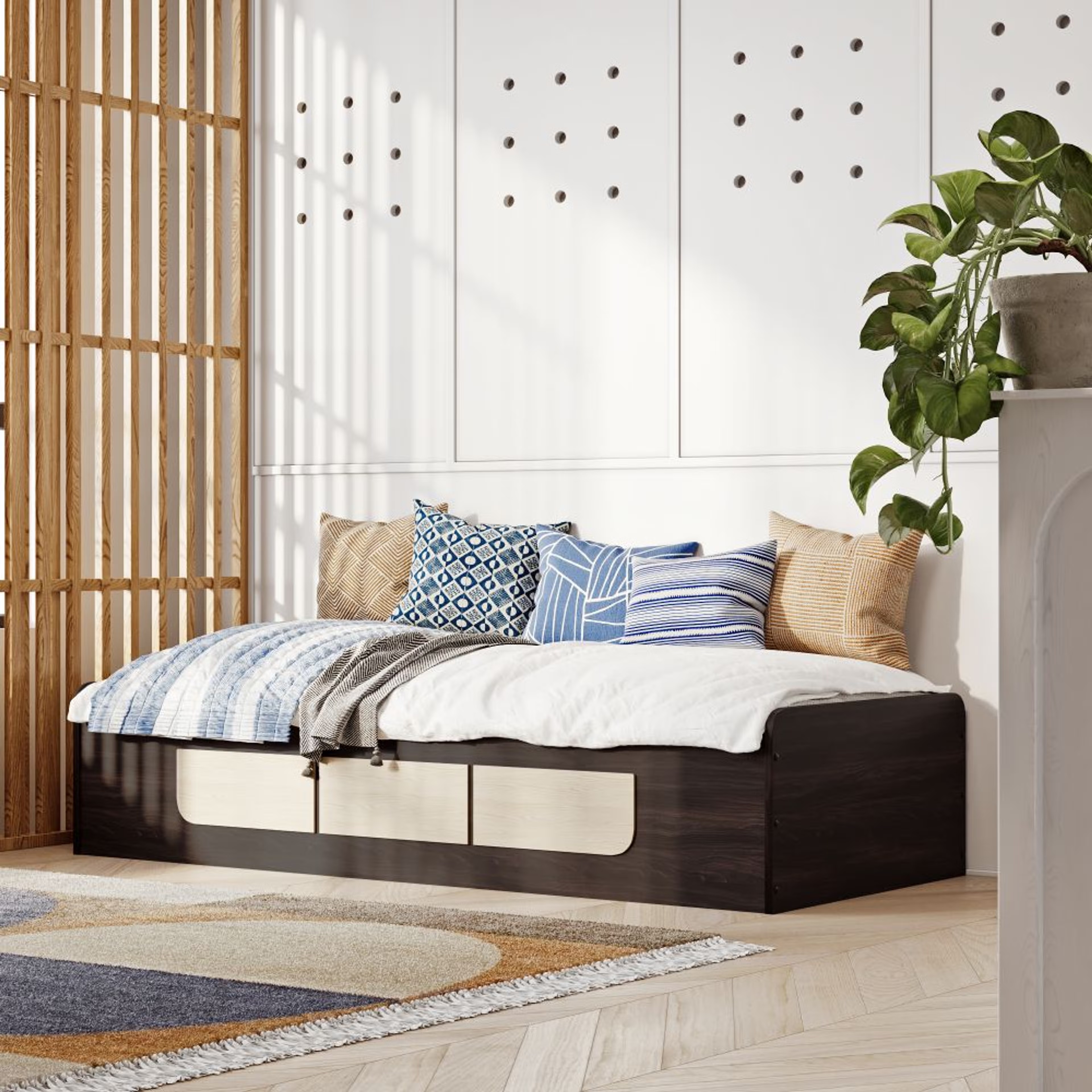 Home 25 Wakefit Crux Engineered Wood Diwan With Storage Diwan - 72" x 30\