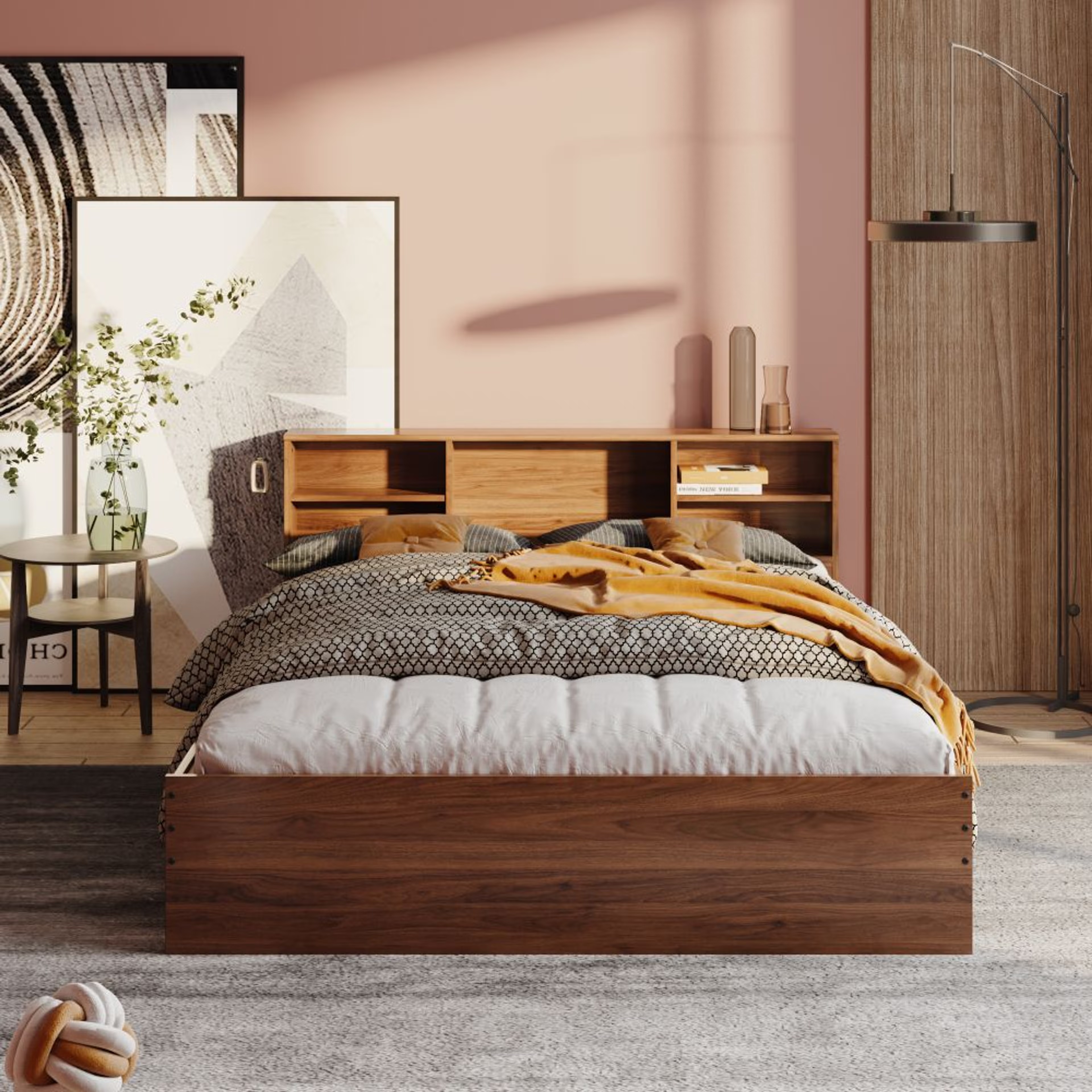 Home 32 Wakefit Petra Queen Engineered Wood Bed Without Storage Queen - 78" x 60\
