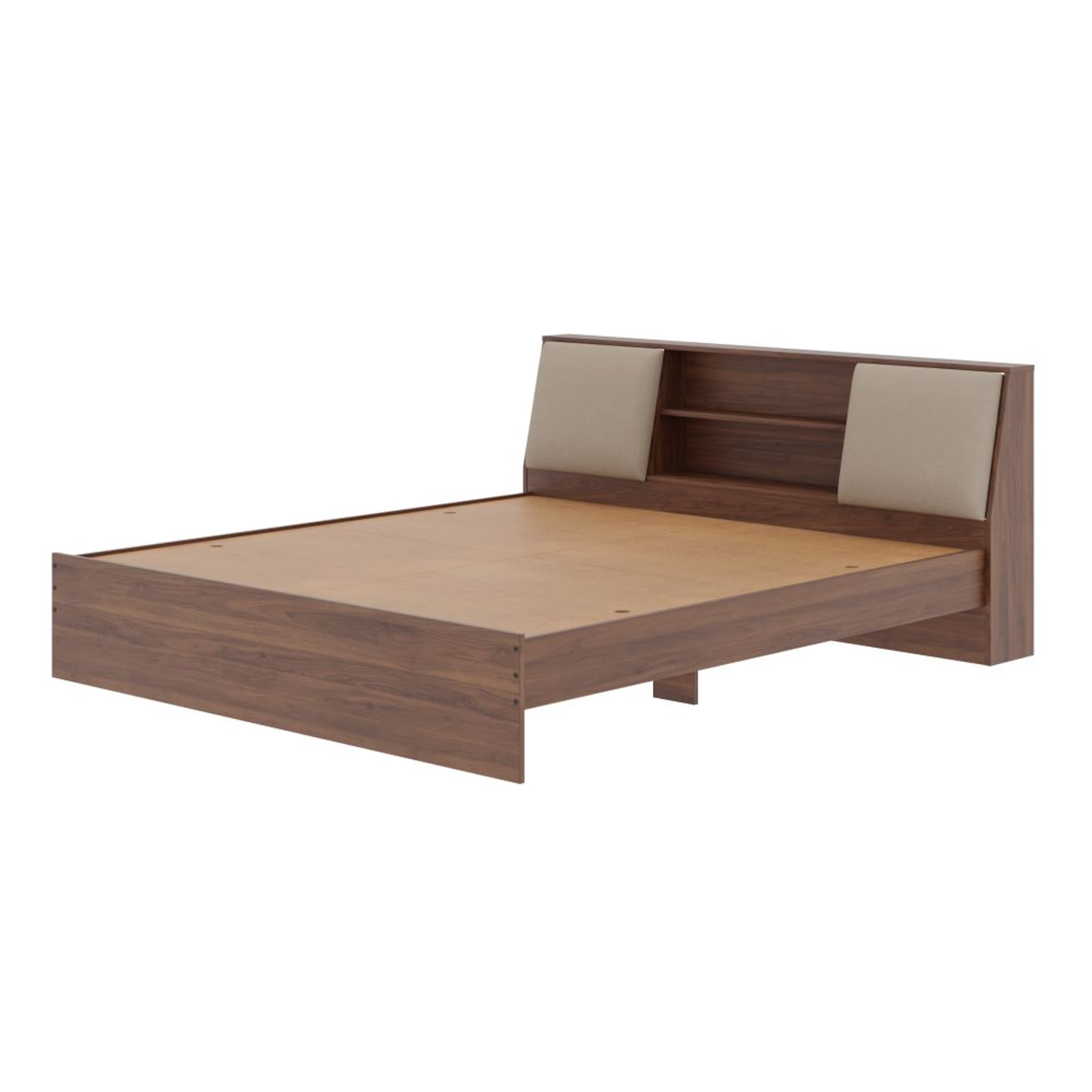 Home 30 Wakefit Orion King Non- Storage Engineered Wood Bed With Omega Pearl Upholstered Headboard King - 78" x 72\