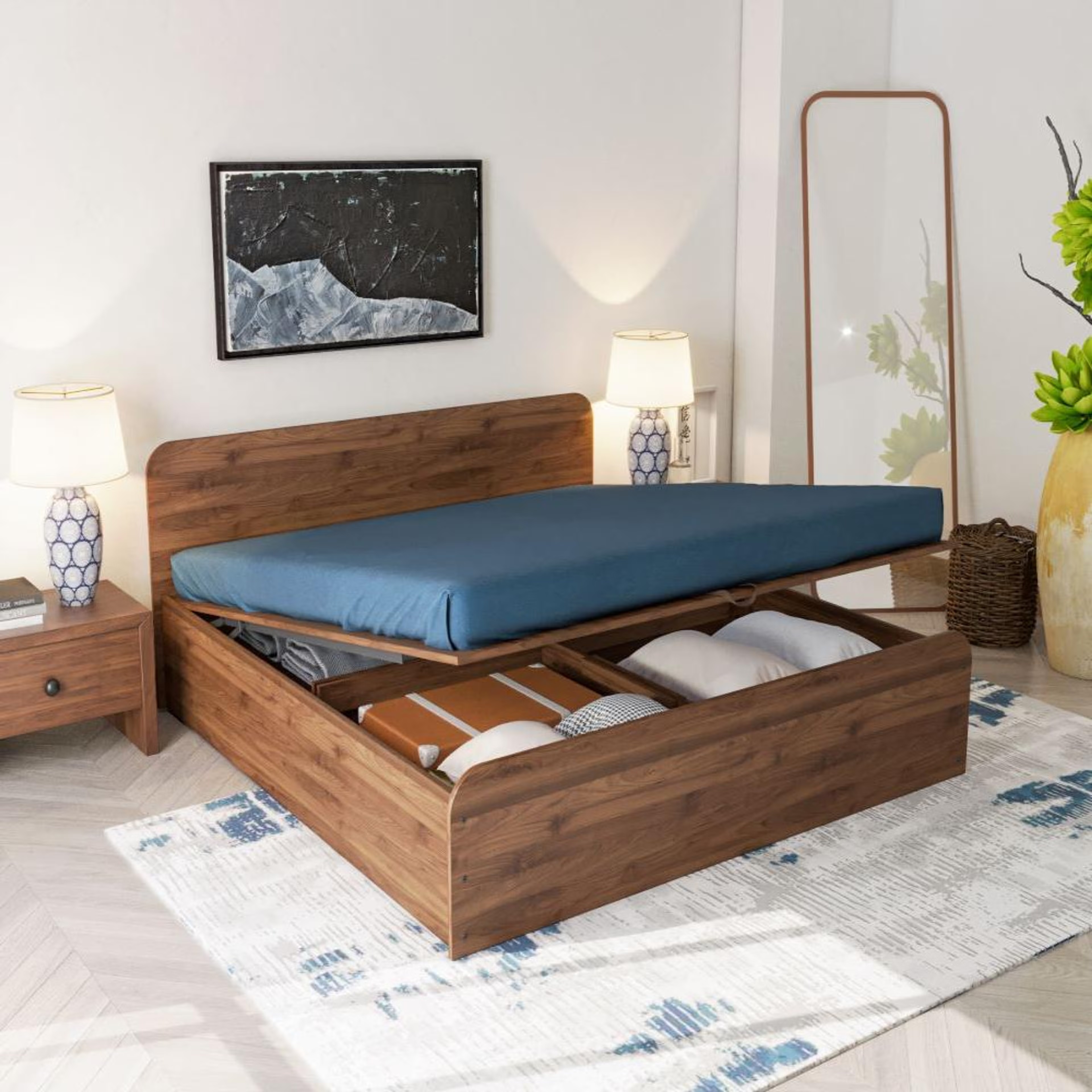 Home 33 Wakefit Astra King Engineered Wood Bed With Storage With Hydraulic Mechanism King - 78" x 72\