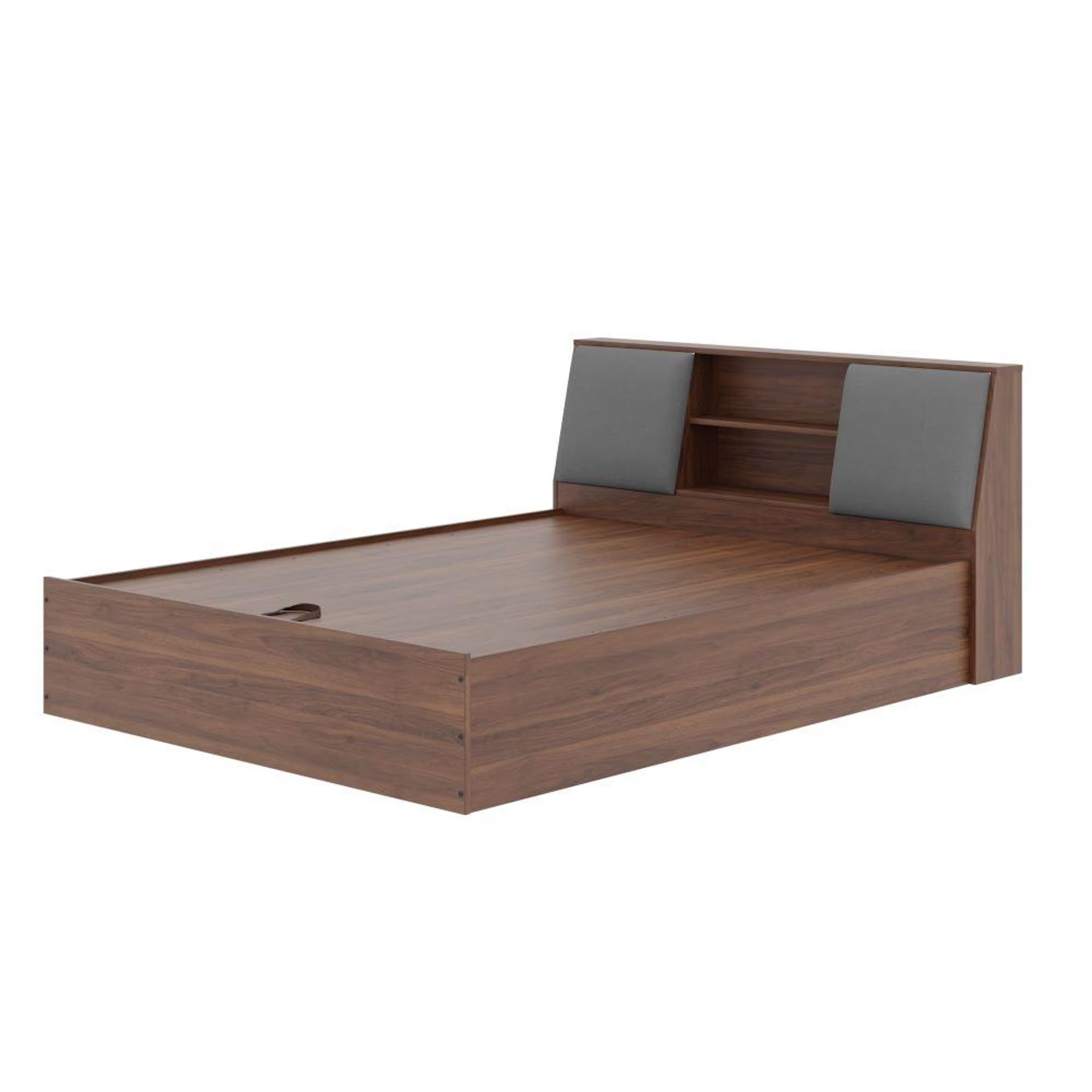 Wakefit Orion Omega Grey Upholstered Storage Queen Bed With Hydraulic Mechanism Queen - 78" x 60\