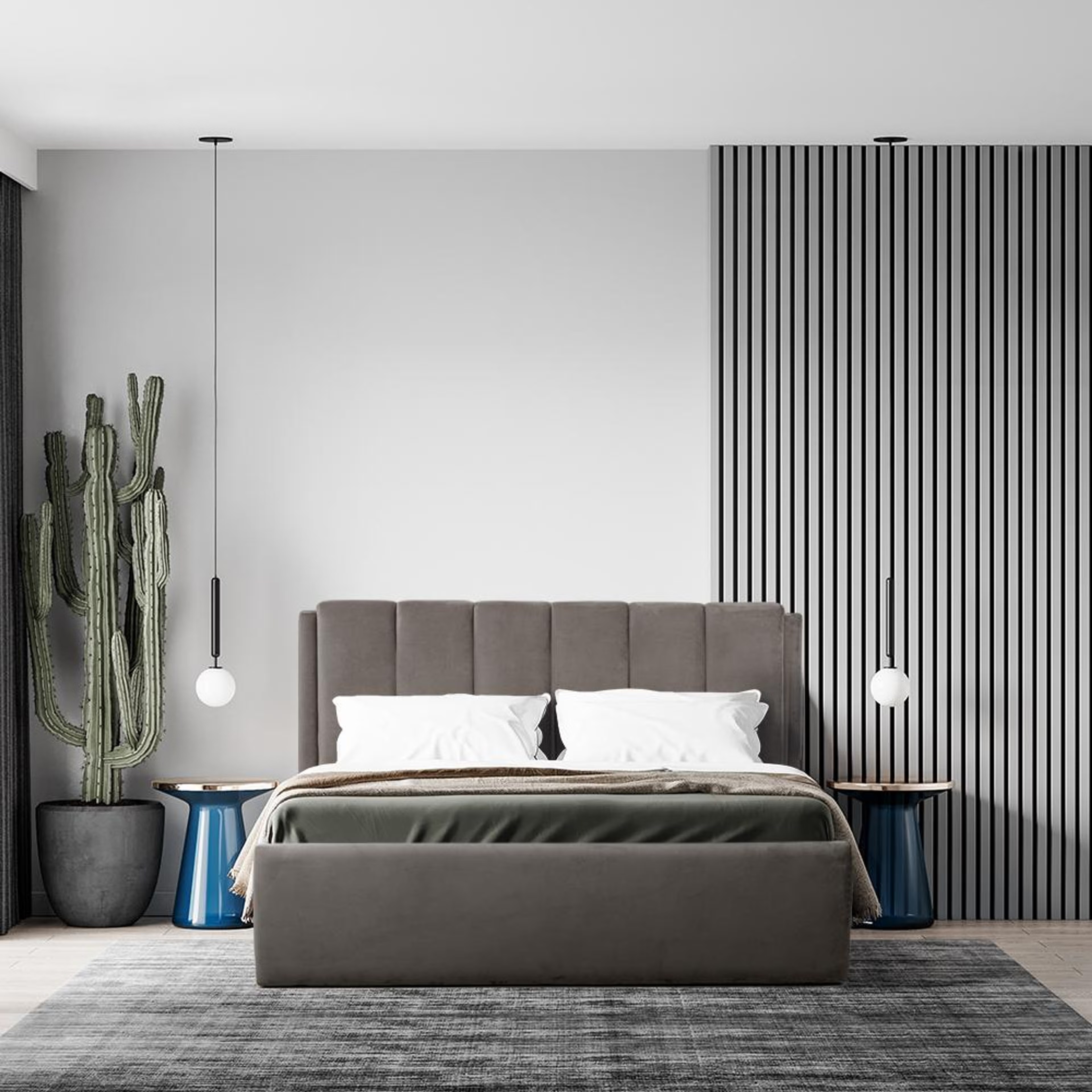 Home 25 Wakefit Antho Queen Size Upholstered Bed Queen - 78" x 60\