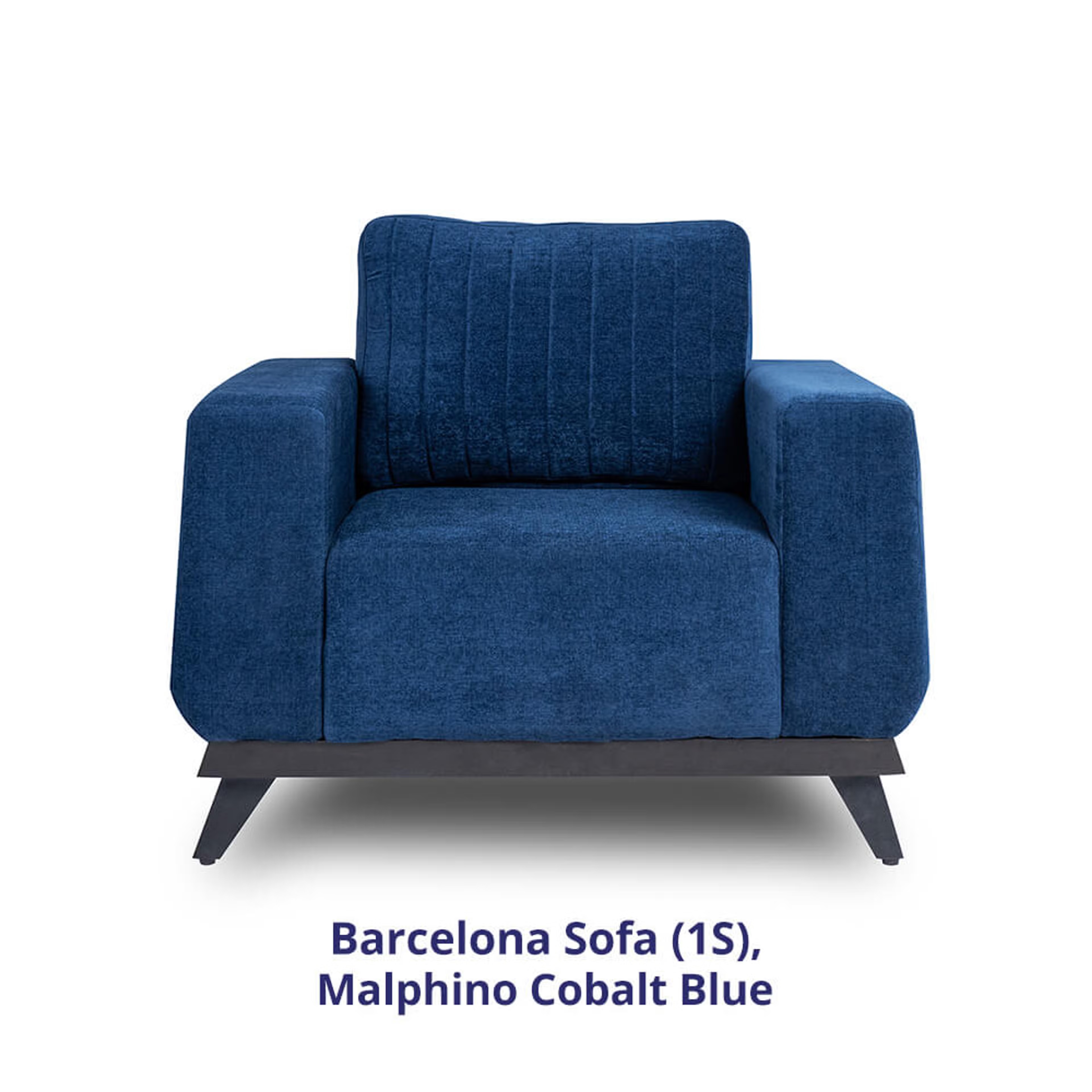Wakefit Barcelona Sofa - One Seater Regular, Single Seater, Cobalt Blue