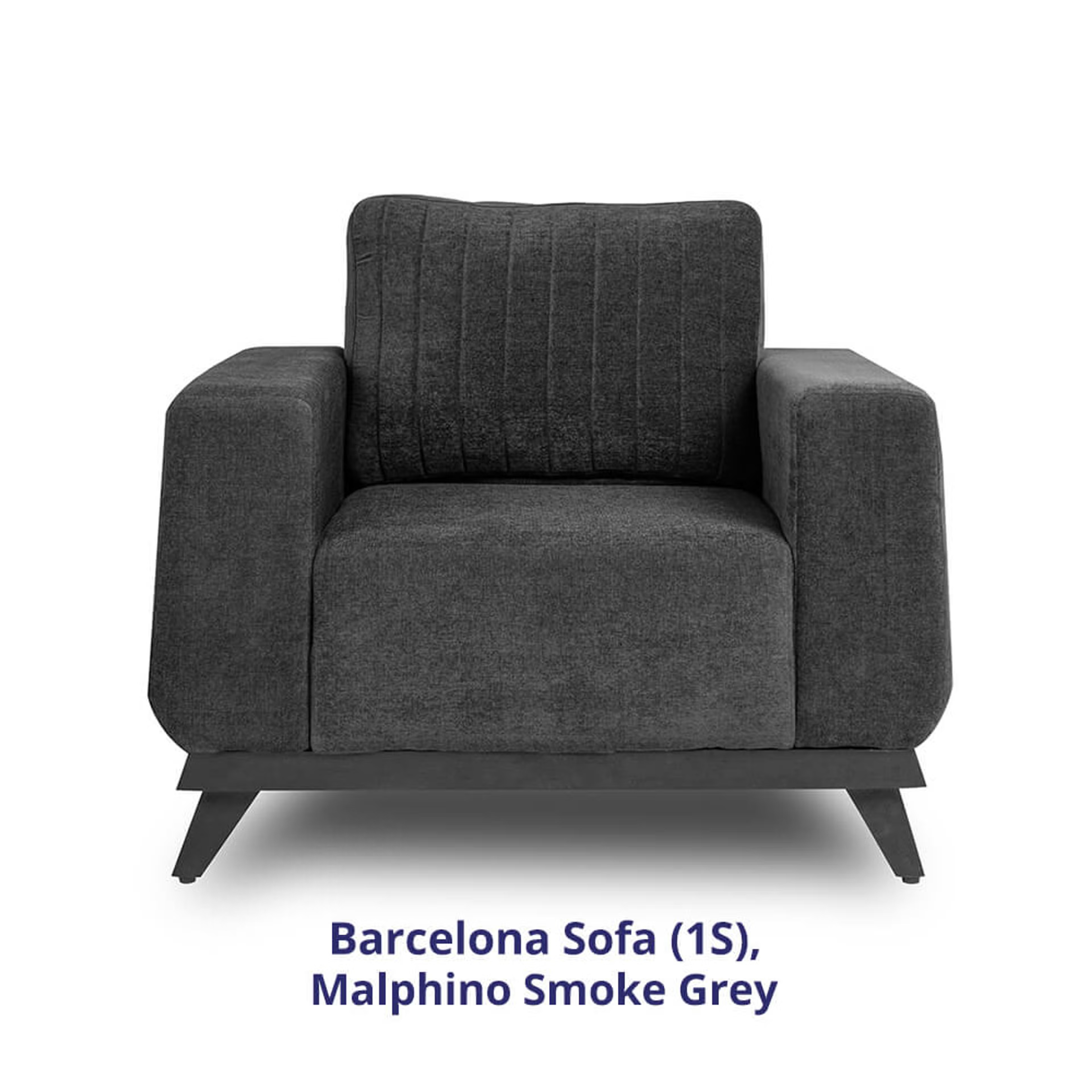 Home 25 Wakefit Barcelona Sofa - One Seater Regular, Single Seater, Smoke Grey