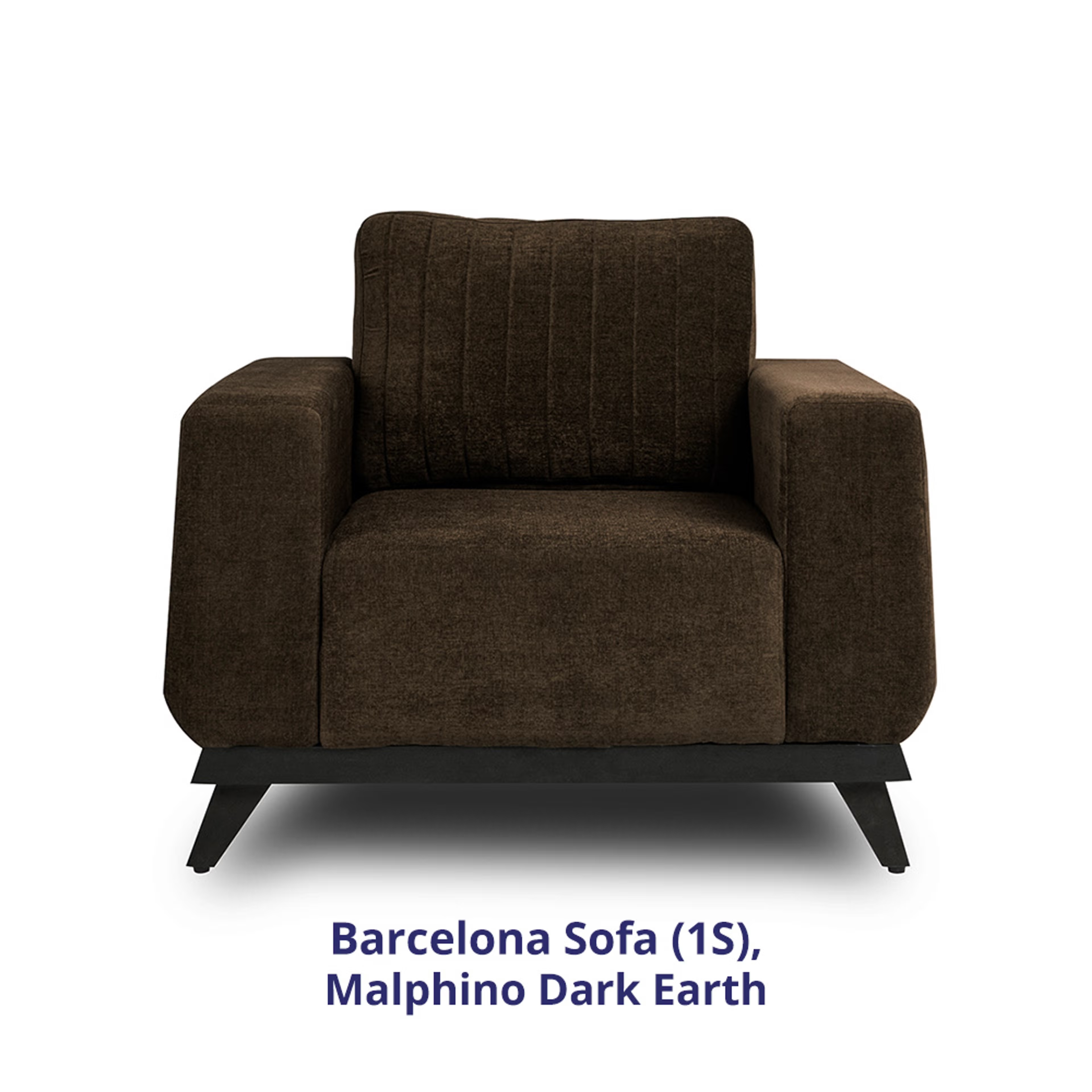 Wakefit Barcelona Sofa - One Seater Regular, Single Seater, Dark Earth