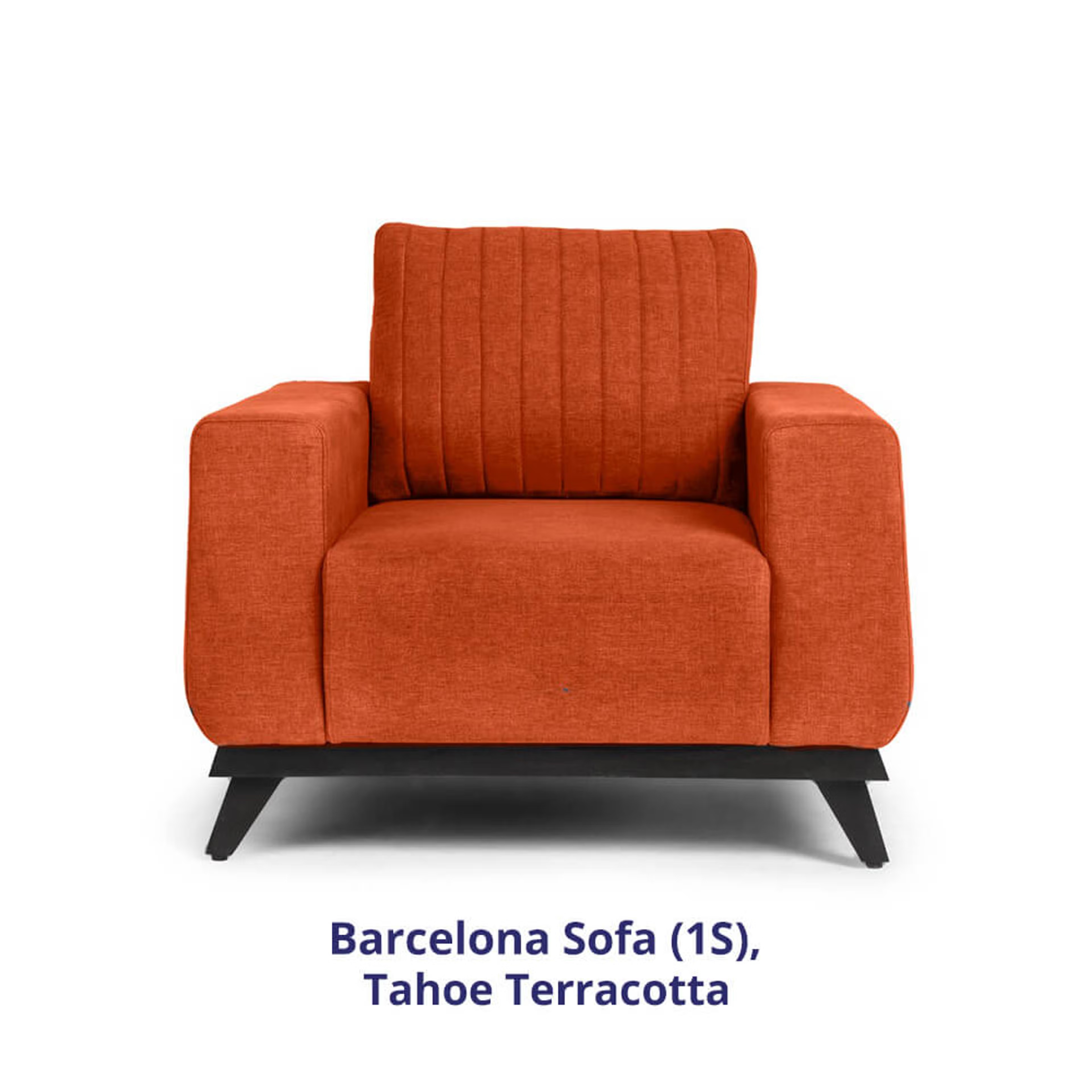 Wakefit Barcelona Sofa - One Seater Regular, Single Seater, Terracotta
