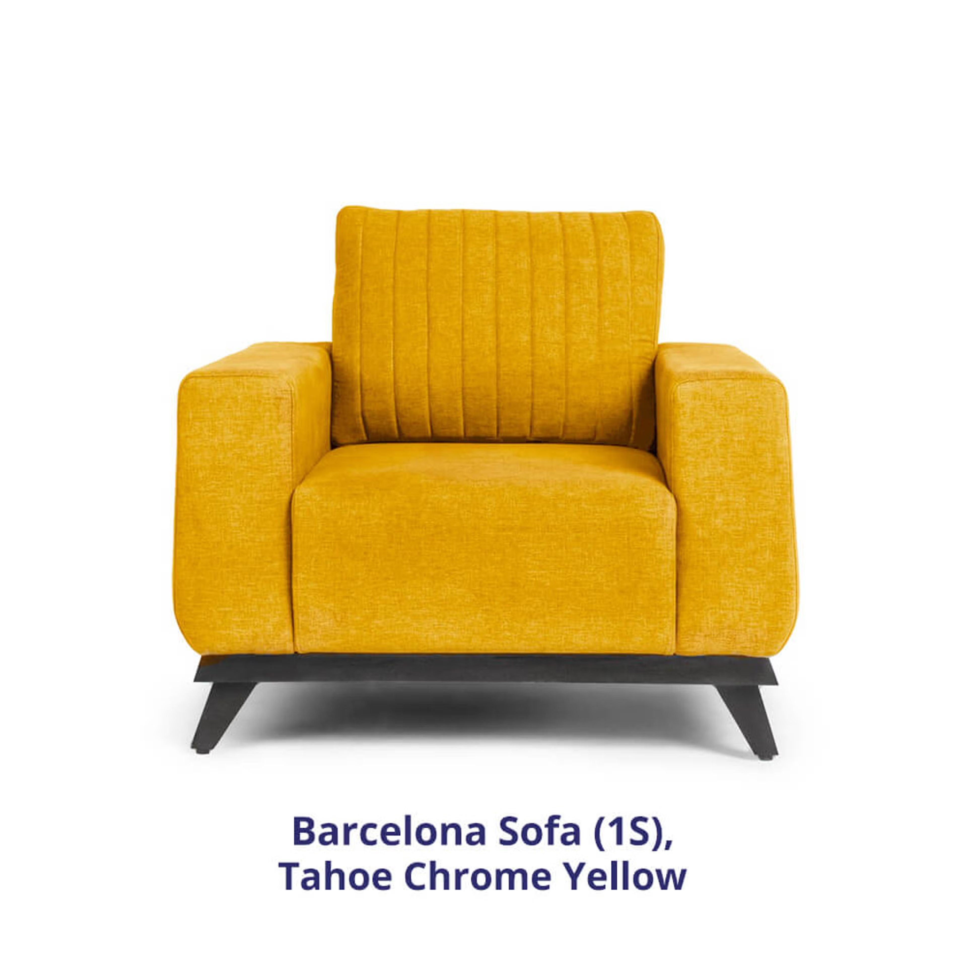 Wakefit Barcelona Sofa - One Seater Regular, Single Seater, Chrome Yellow