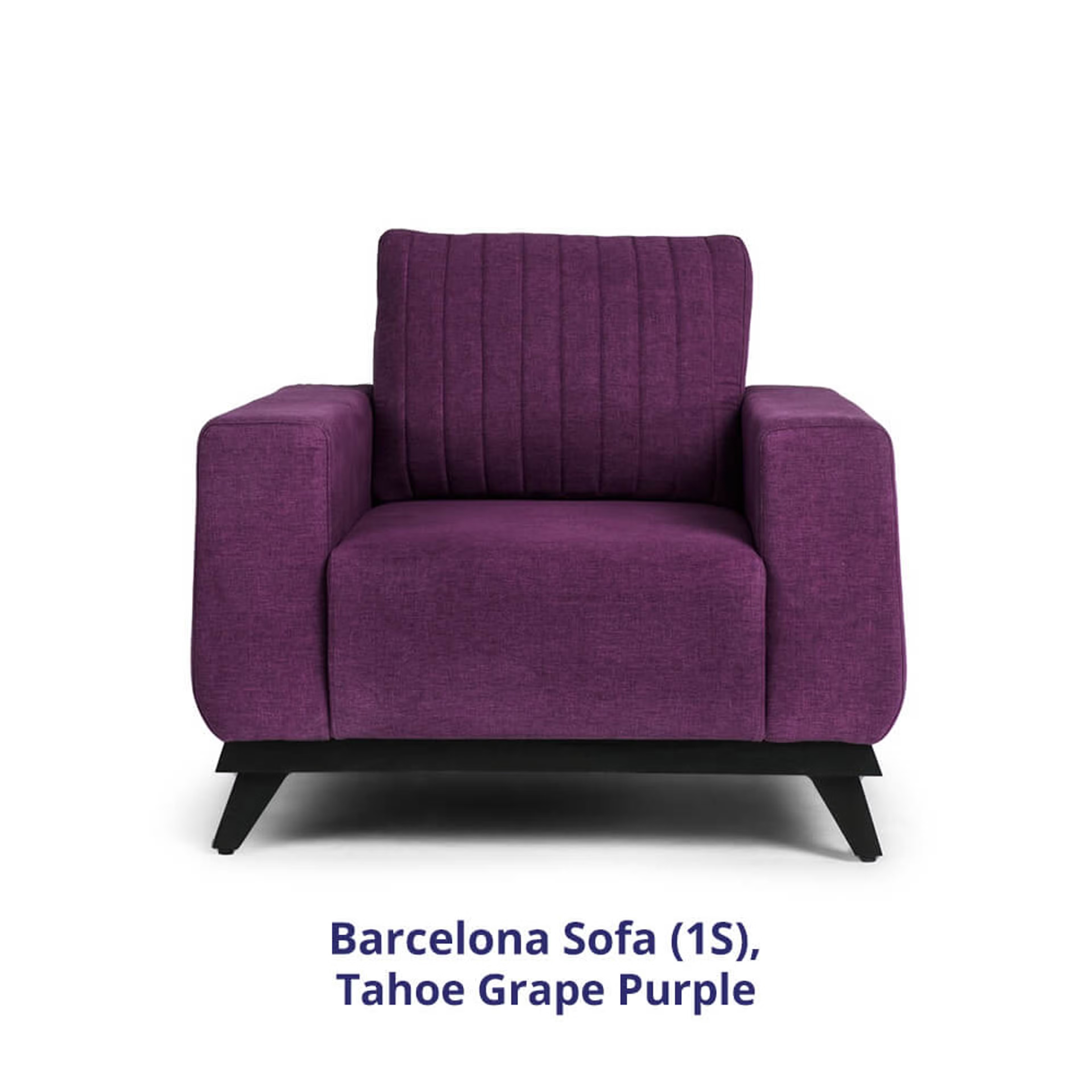 Wakefit Barcelona Sofa - One Seater Regular, Single Seater, Grape Purple