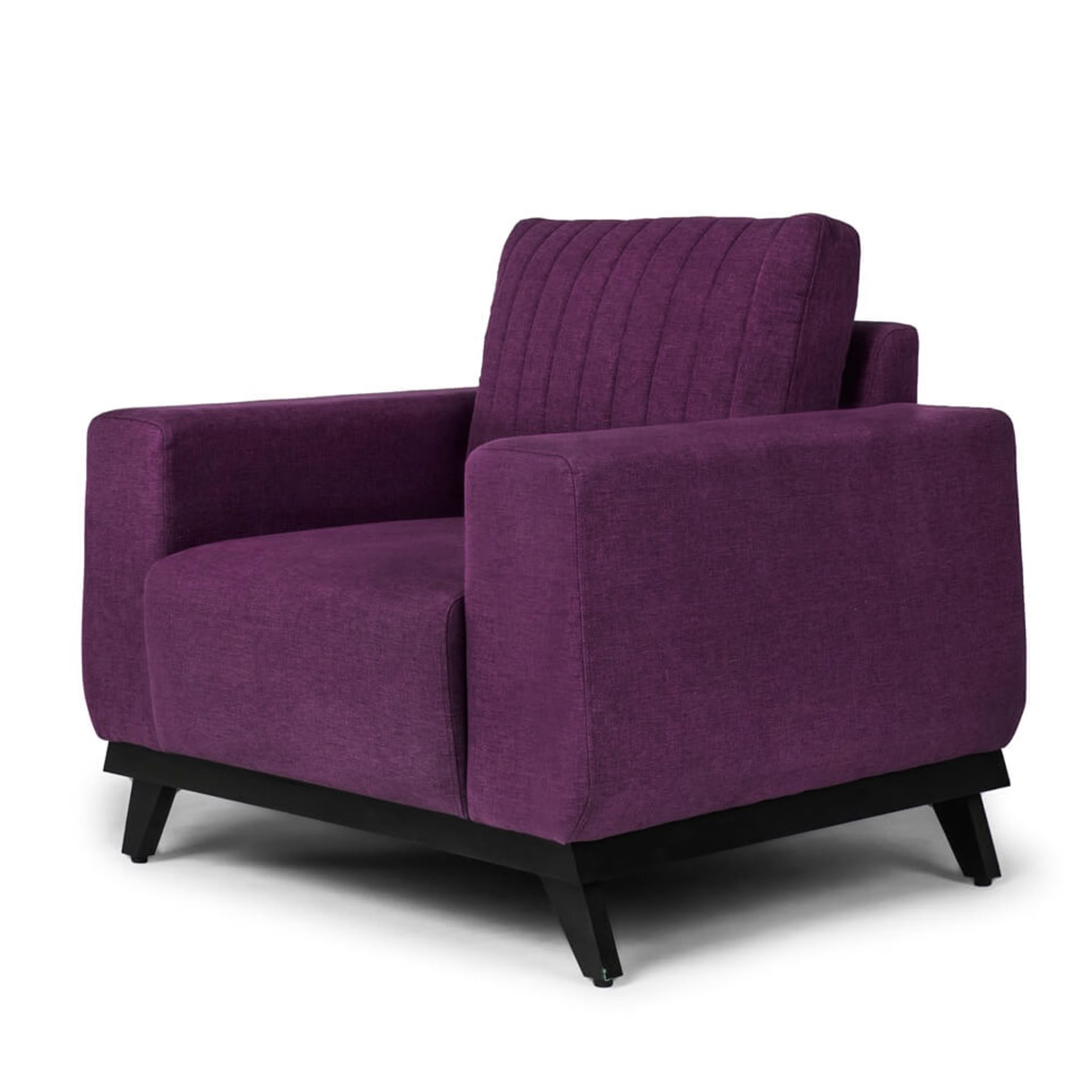 Wakefit Barcelona Sofa - One Seater Regular, Single Seater, Grape Purple