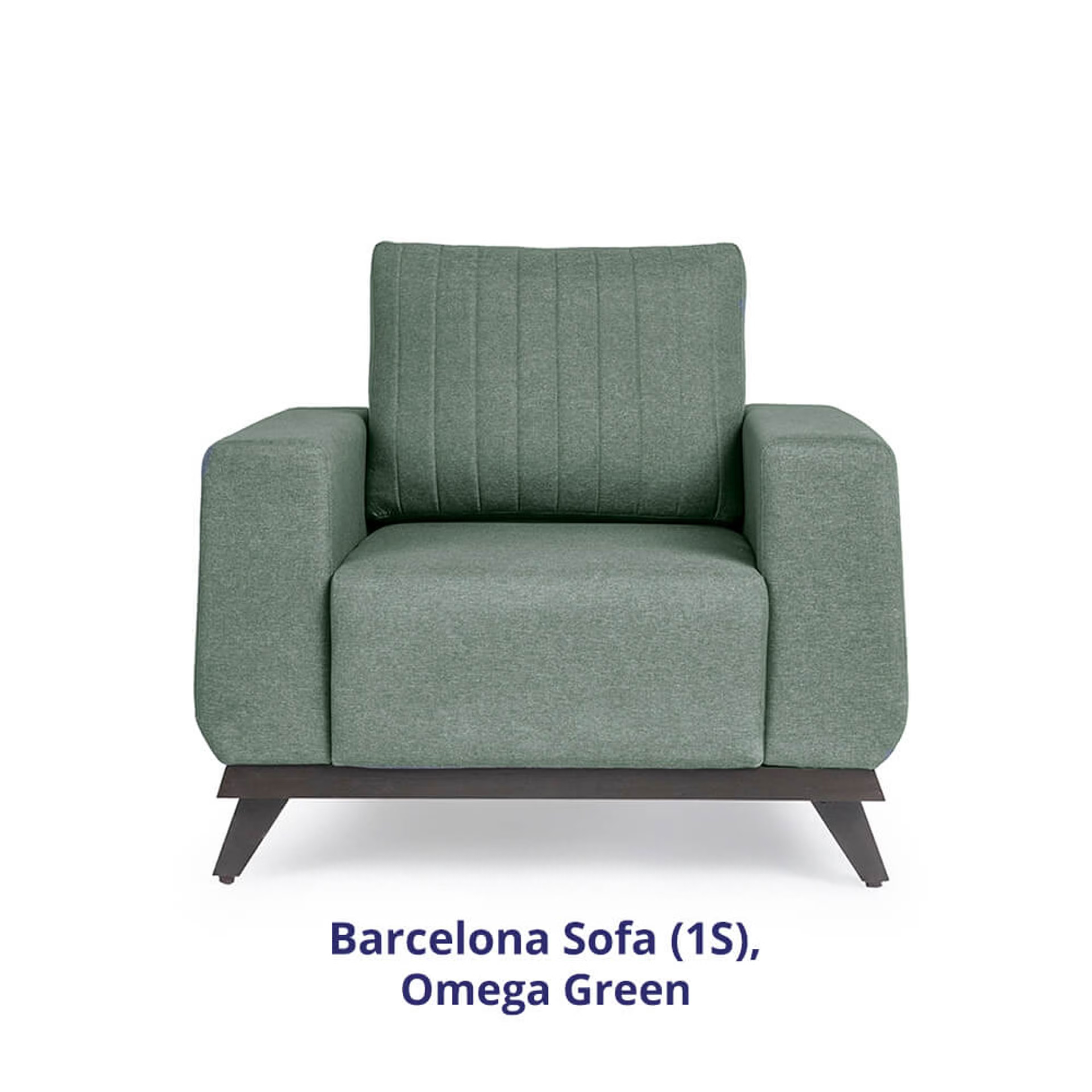 Wakefit Barcelona Sofa - One Seater Regular, Single Seater, Omega Green