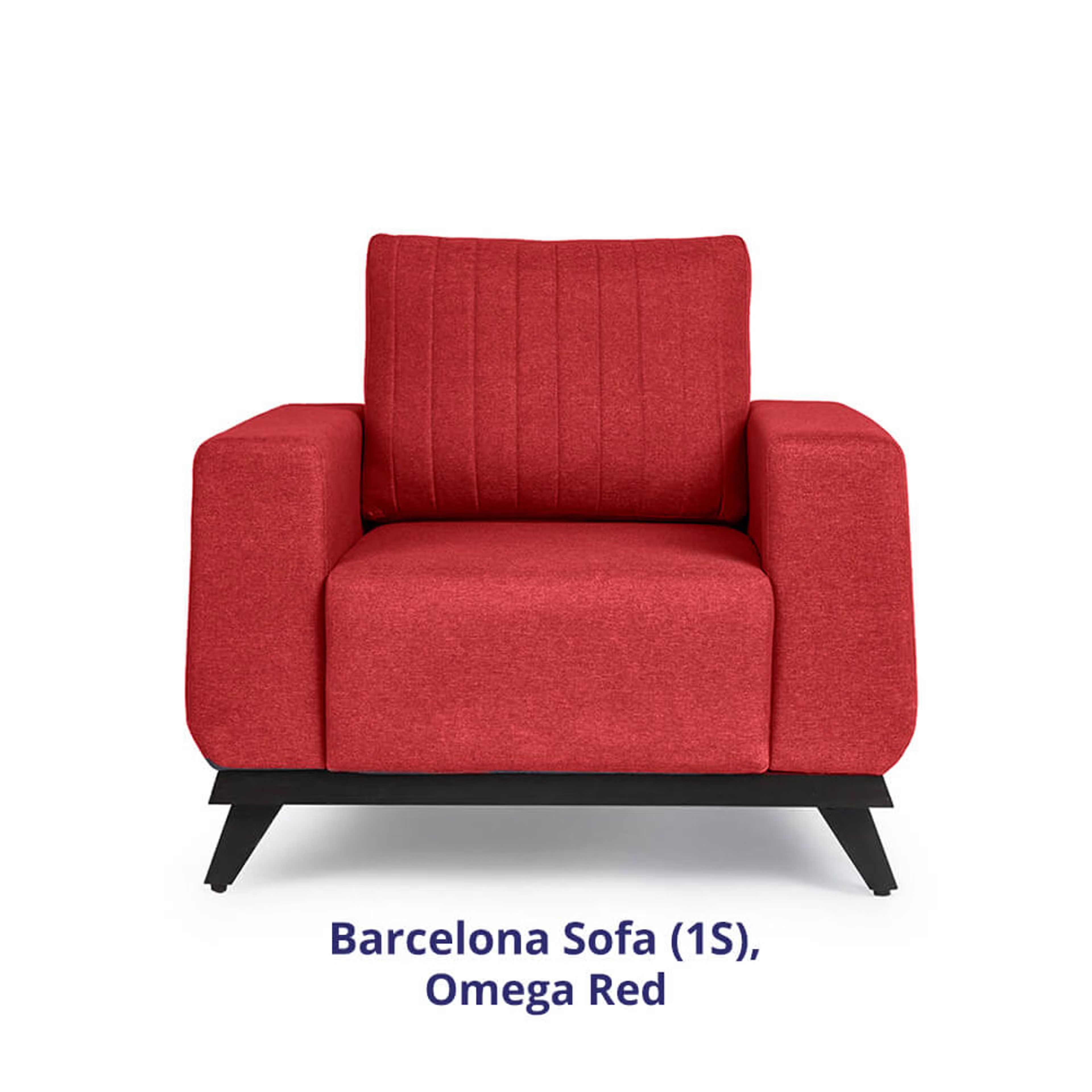 Wakefit Barcelona Sofa - One Seater Regular, Single Seater, Omega Red