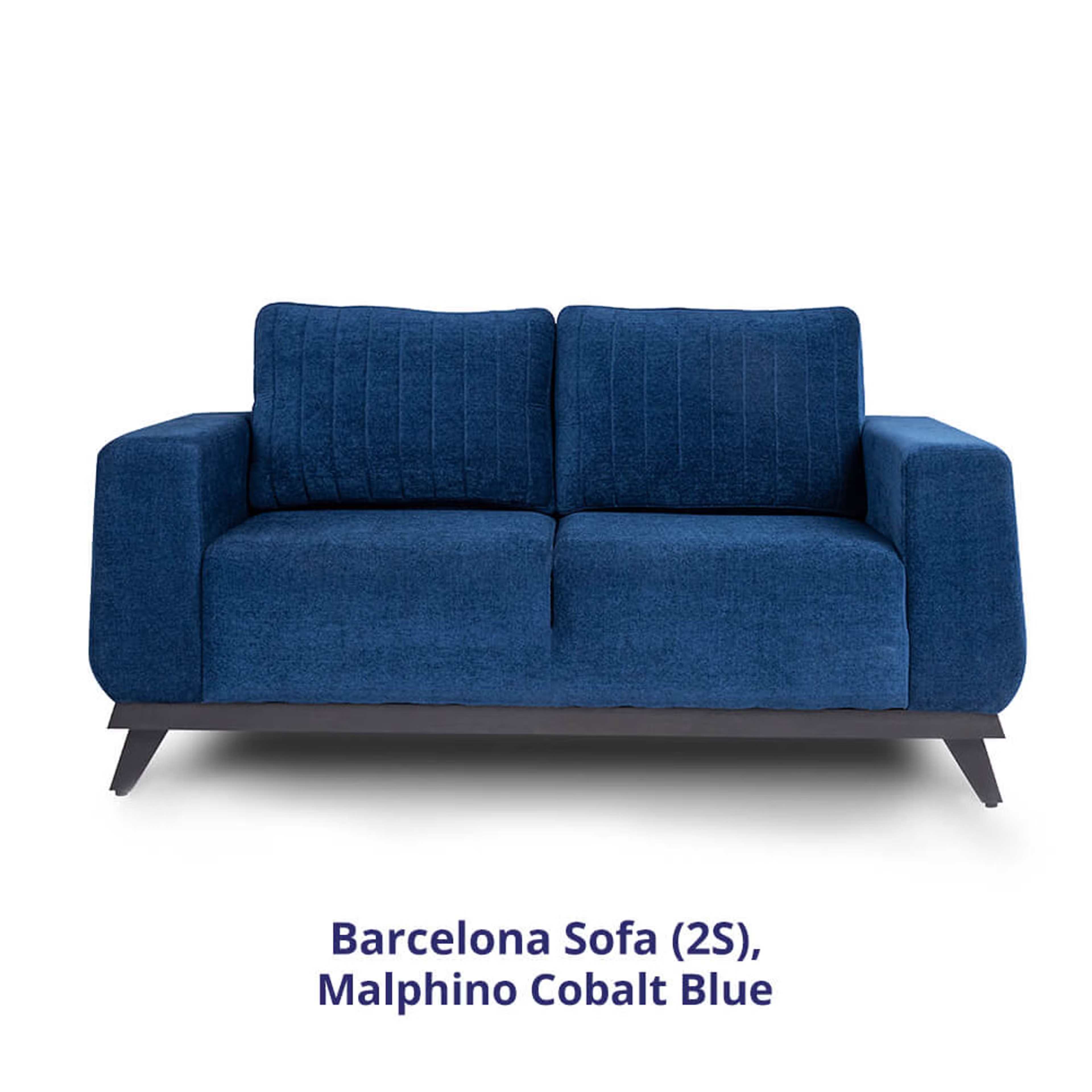 Wakefit Barcelona Sofa - Two Seater Regular, Two Seater, Cobalt Blue