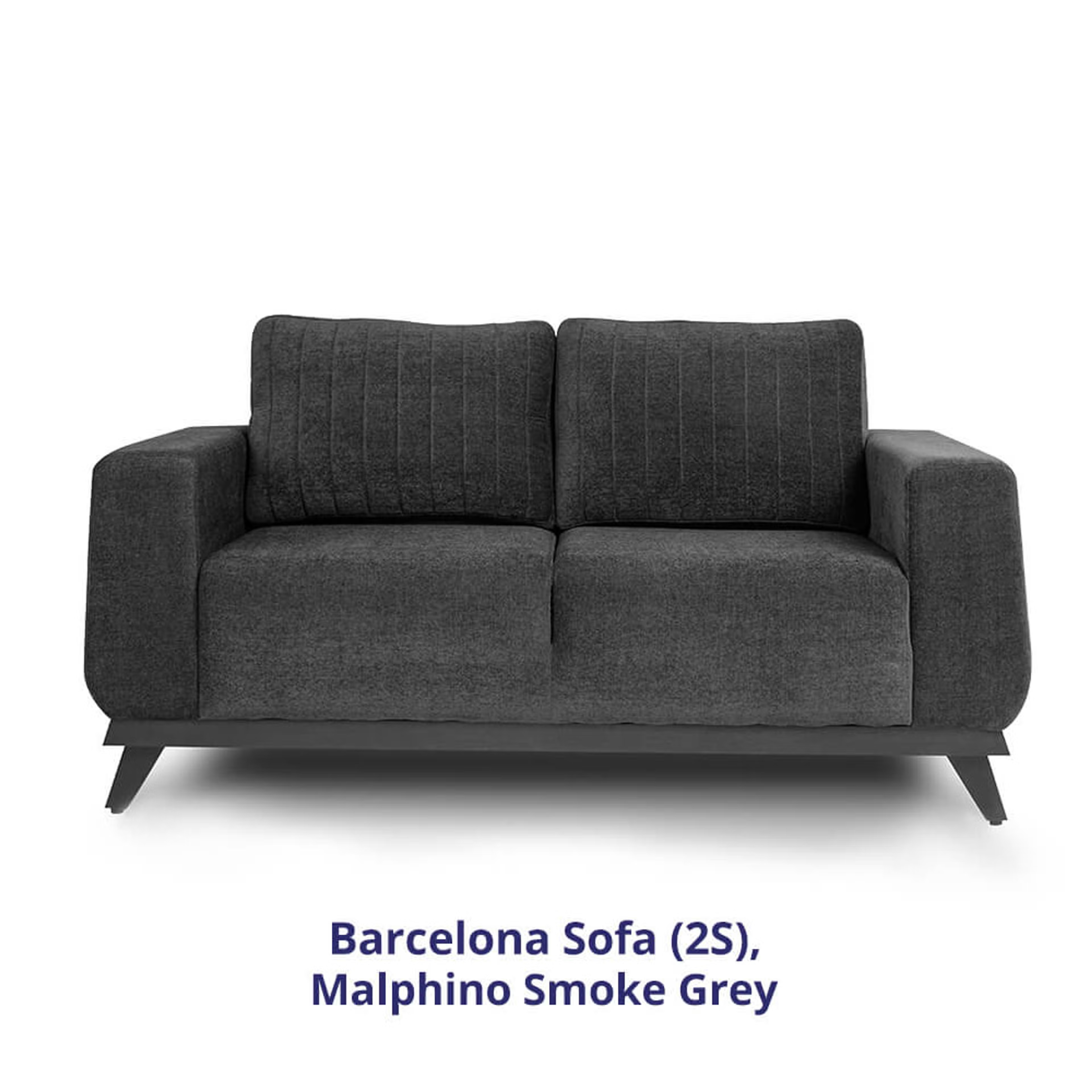 Wakefit Barcelona Sofa - Two Seater Regular, Two Seater, Smoke Grey