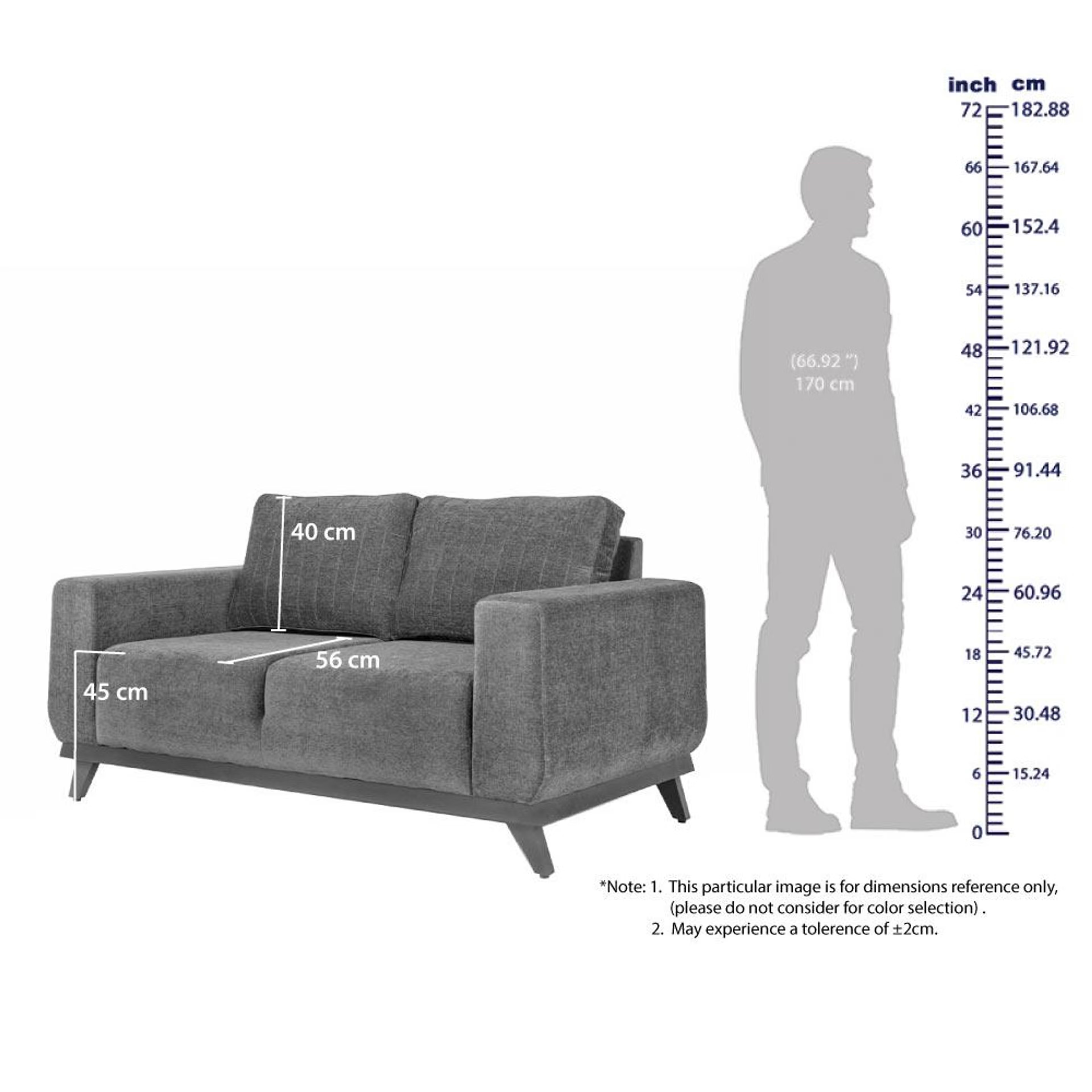 Wakefit Barcelona Sofa - Two Seater Regular, Two Seater, Smoke Grey 6 Wakefit Barcelona Sofa - Two Seater Regular, Two Seater, Smoke Grey
