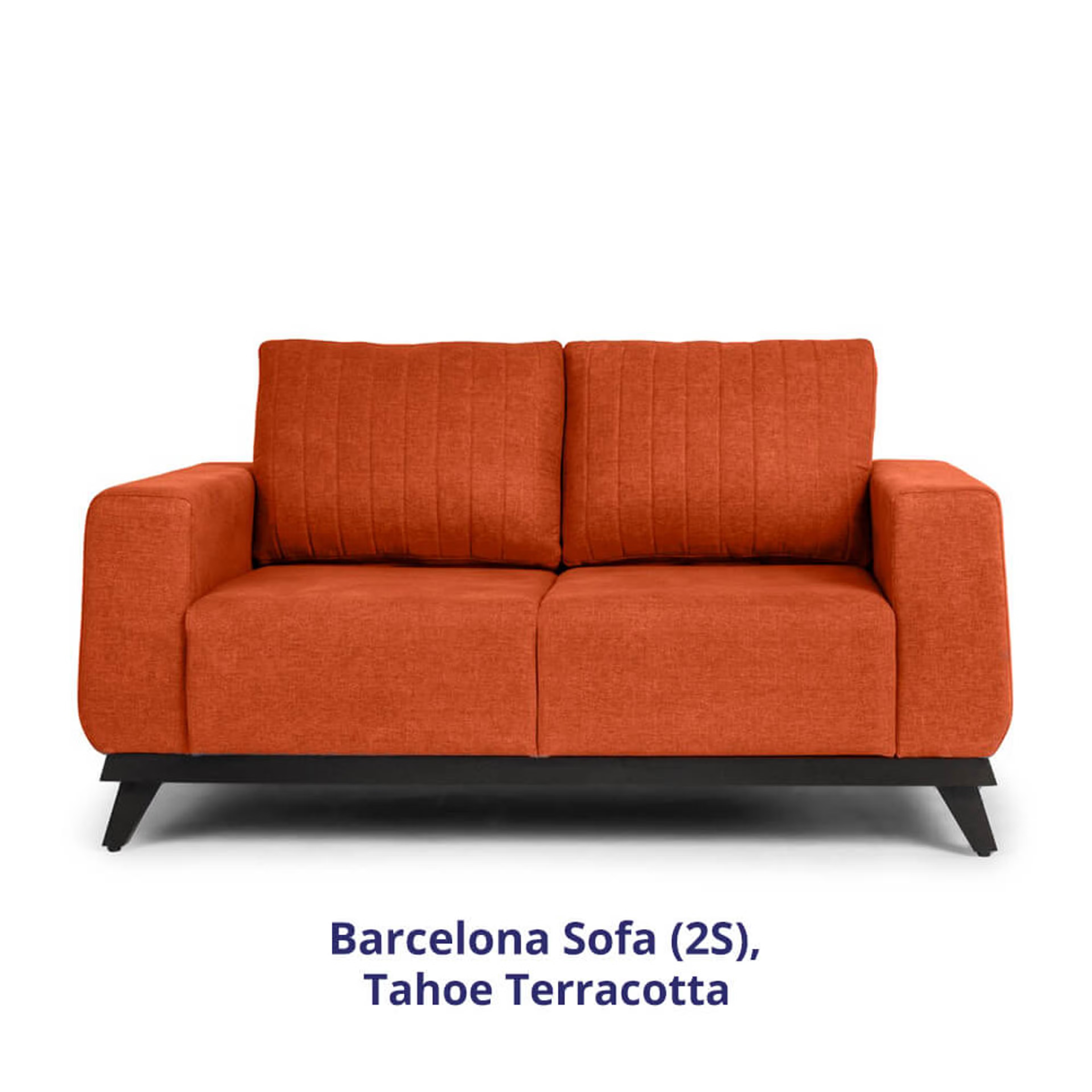 Wakefit Barcelona Sofa - Two Seater Regular, Two Seater, Terracotta