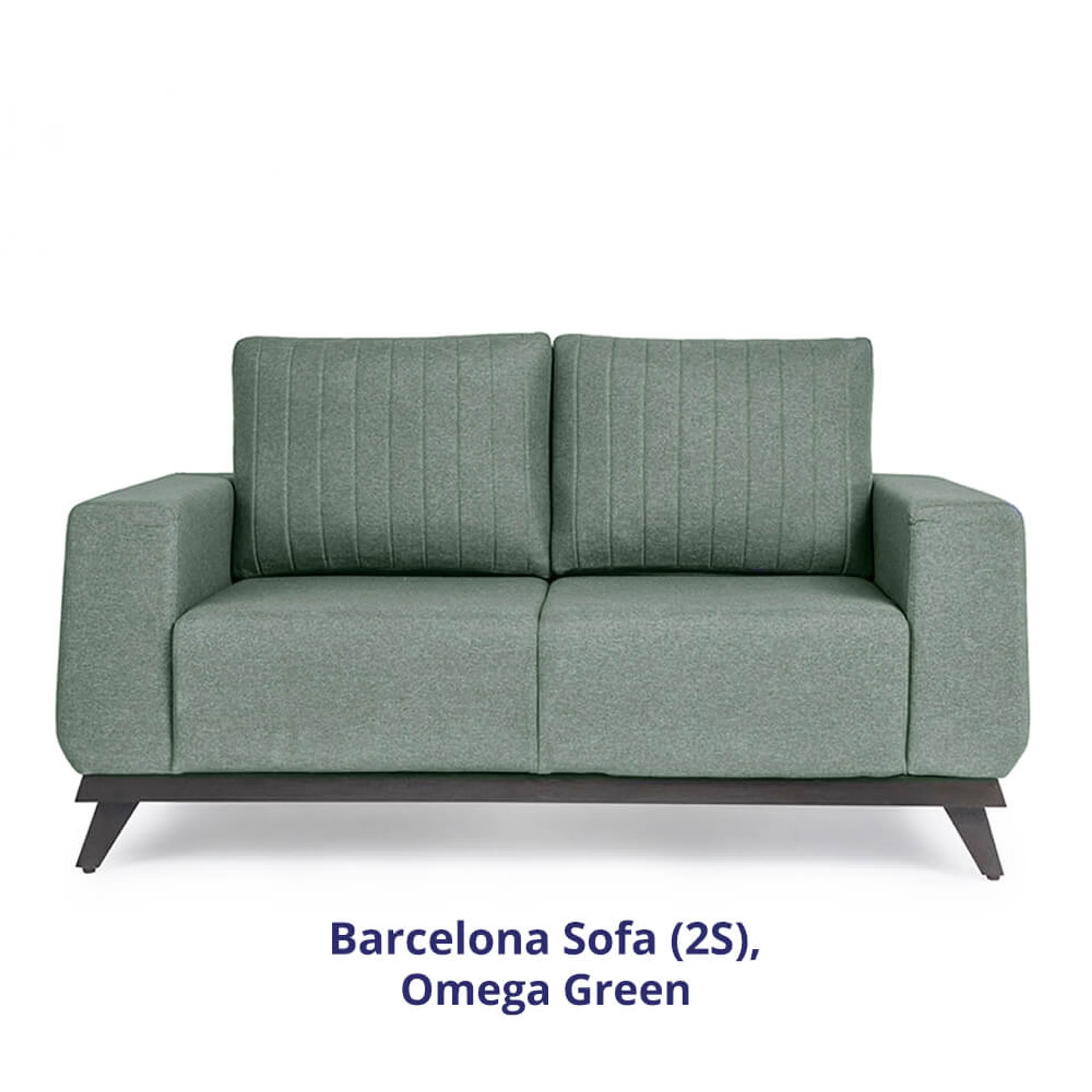 Wakefit Barcelona Sofa - Two Seater Regular, Two Seater, Omega Green