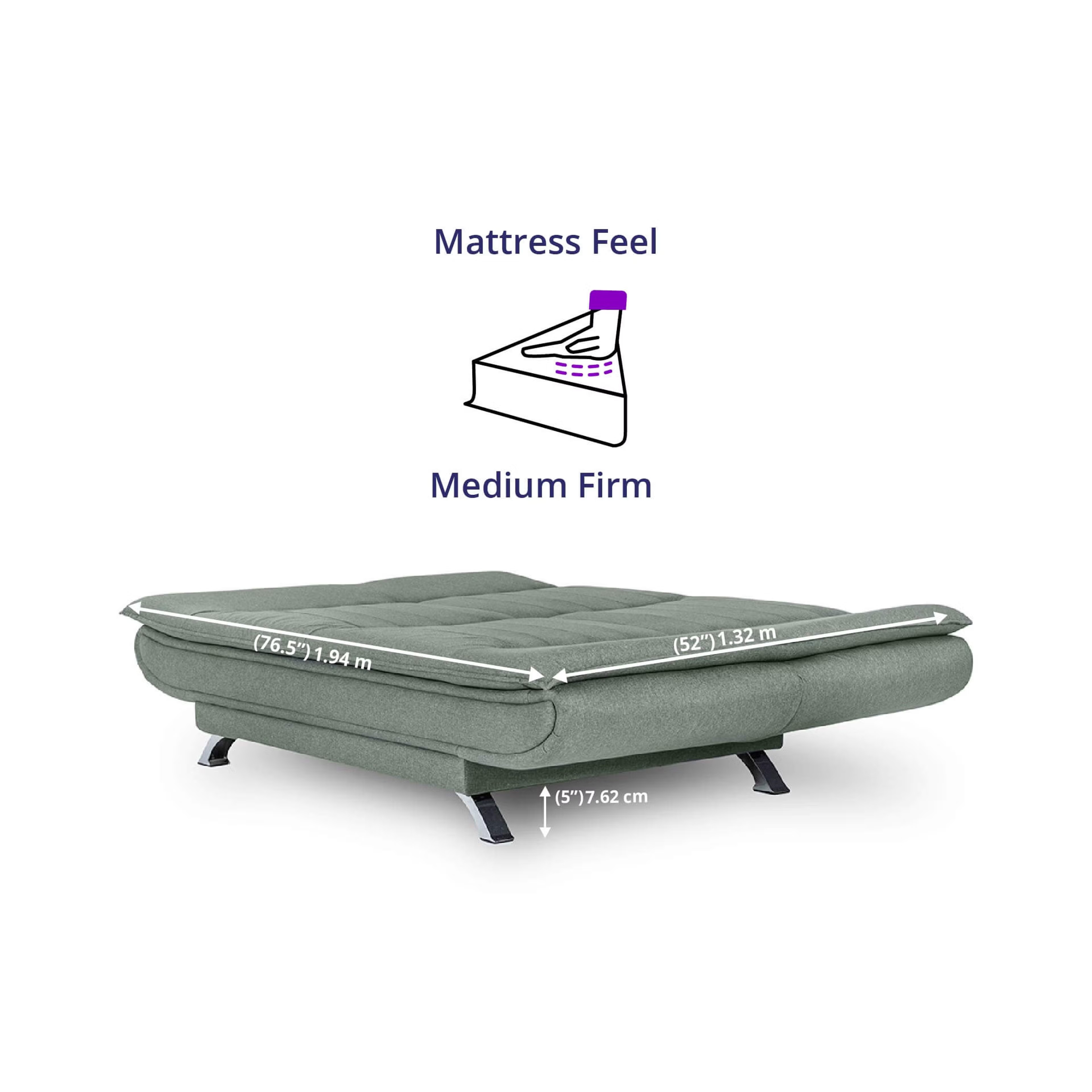Wakefit Amoeba Sofa cum Bed Three Seater, Omega Green 8 Wakefit Amoeba Sofa cum Bed Three Seater, Omega Green