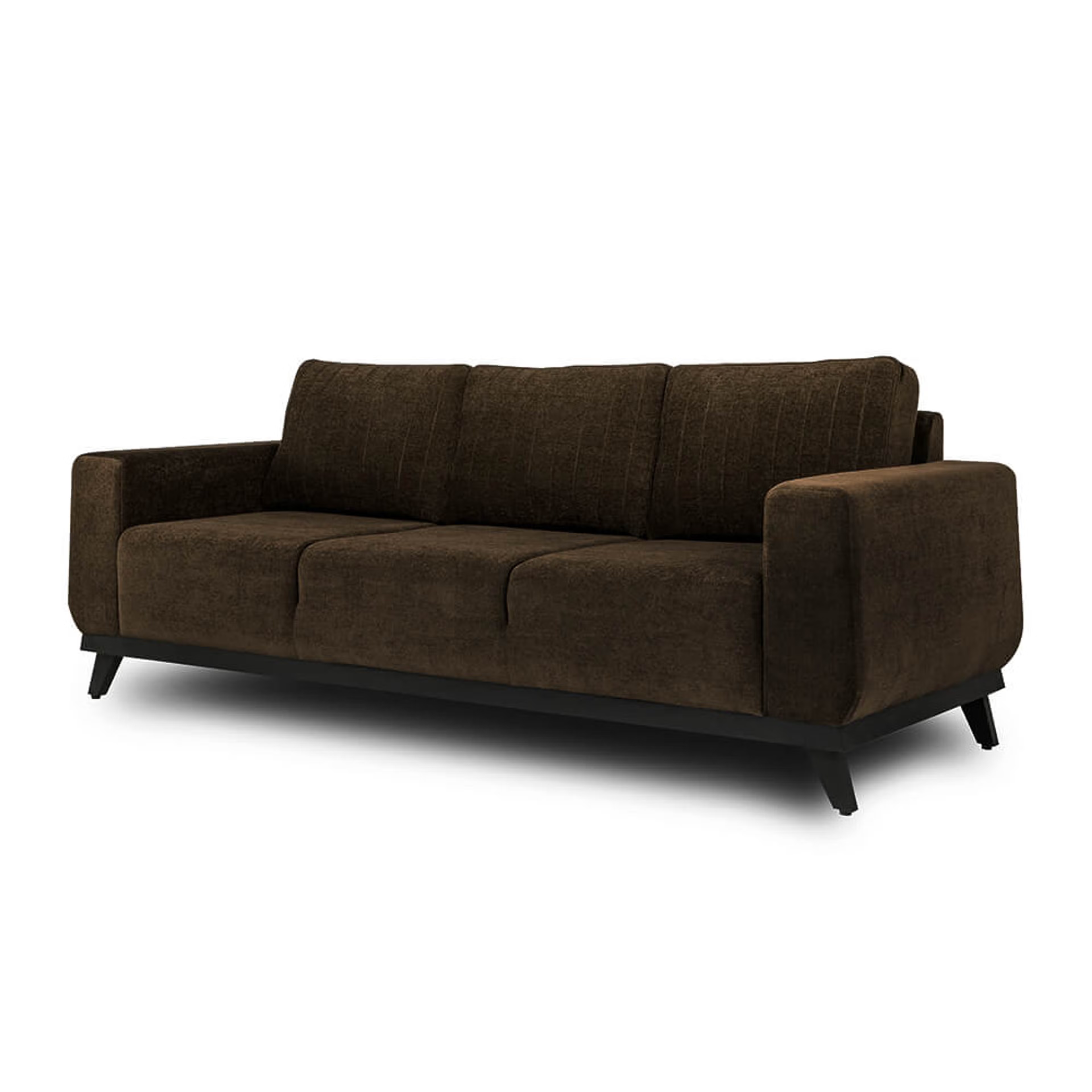 Wakefit Barcelona Sofa - Three Seater Regular, Three Seater, Dark Earth
