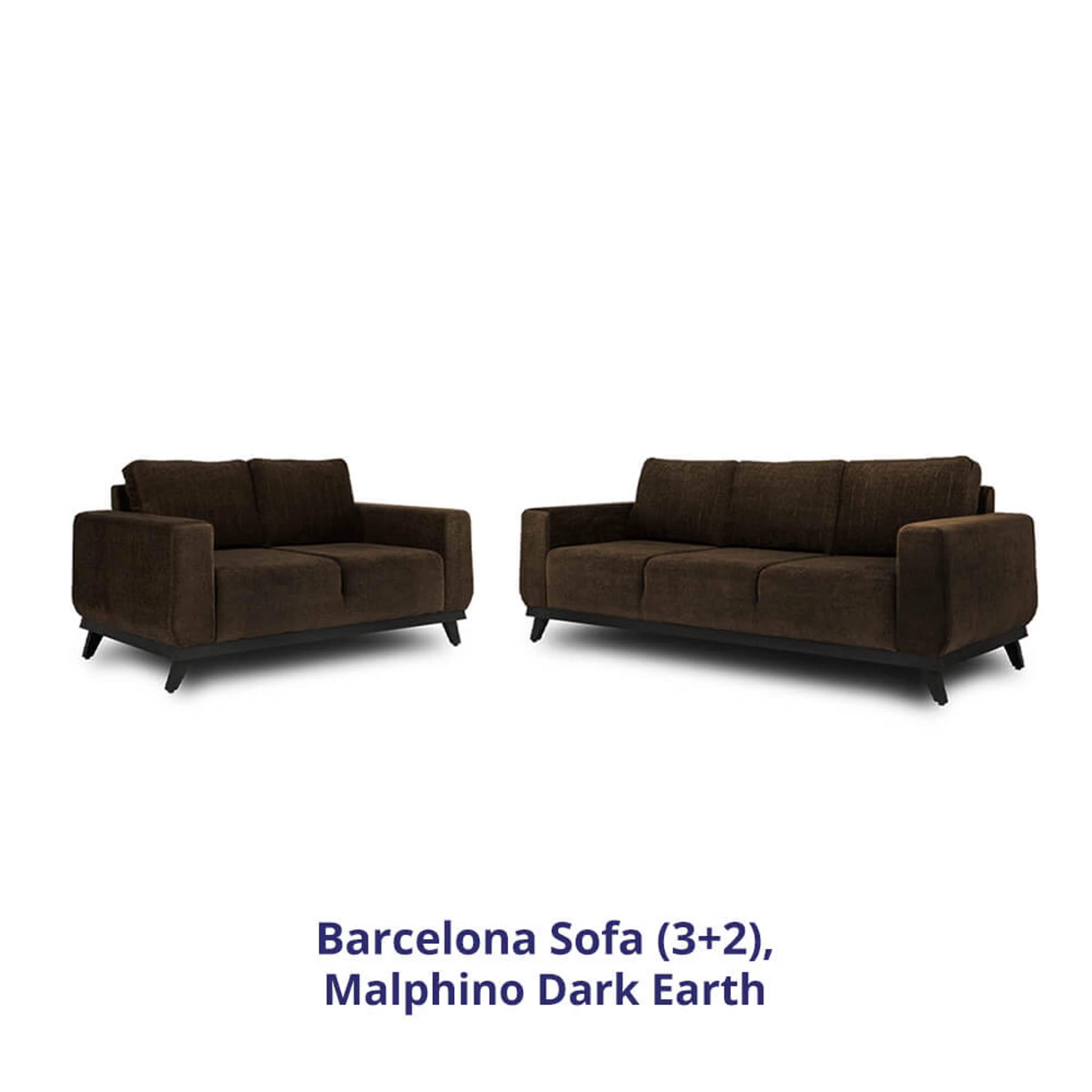 Wakefit Barcelona Sofa Set (3+2) Regular, Set (3+2), Dark Earth