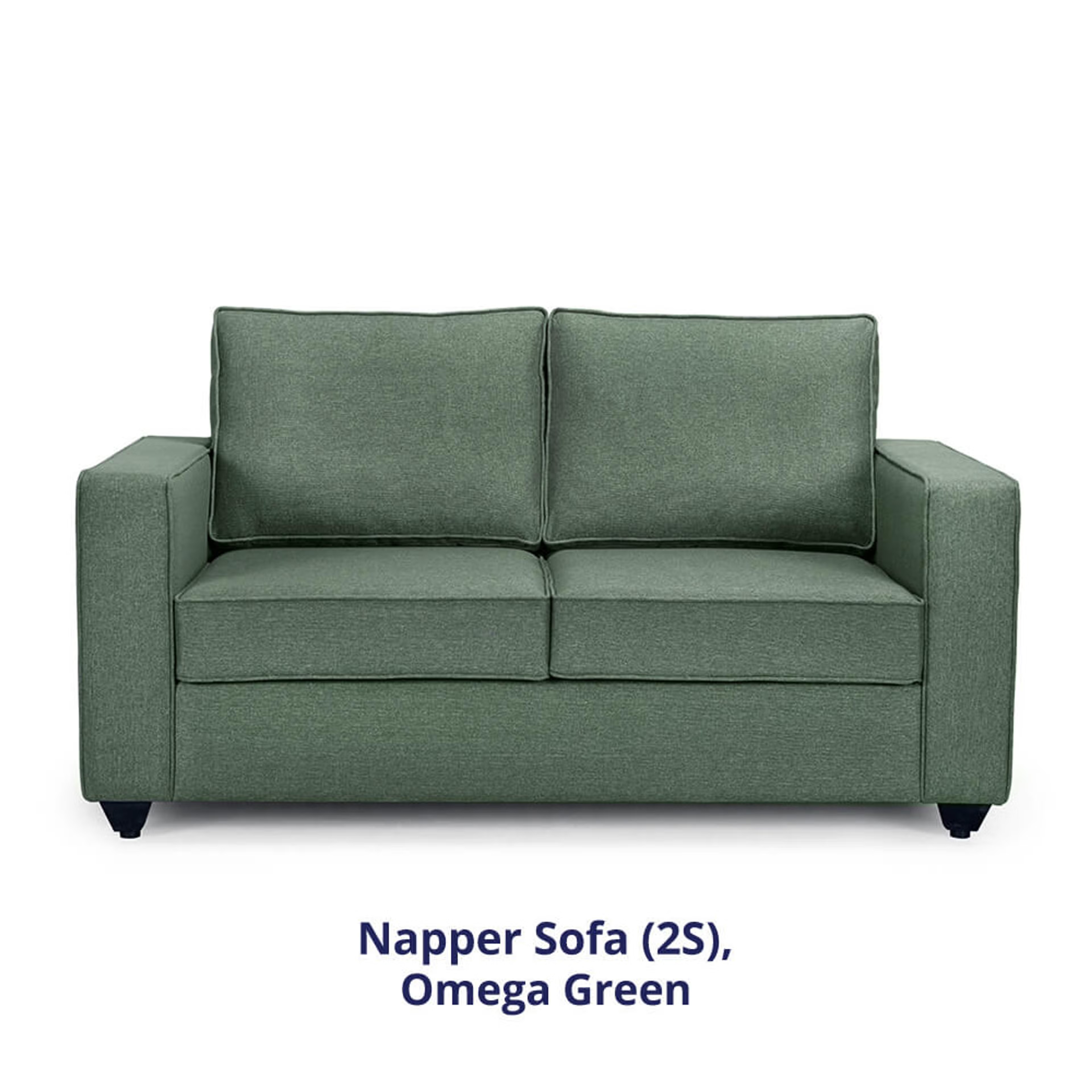 Wakefit Napper Sofa Set - Two Seater  Regular, Without Storage, 2, Omega Green