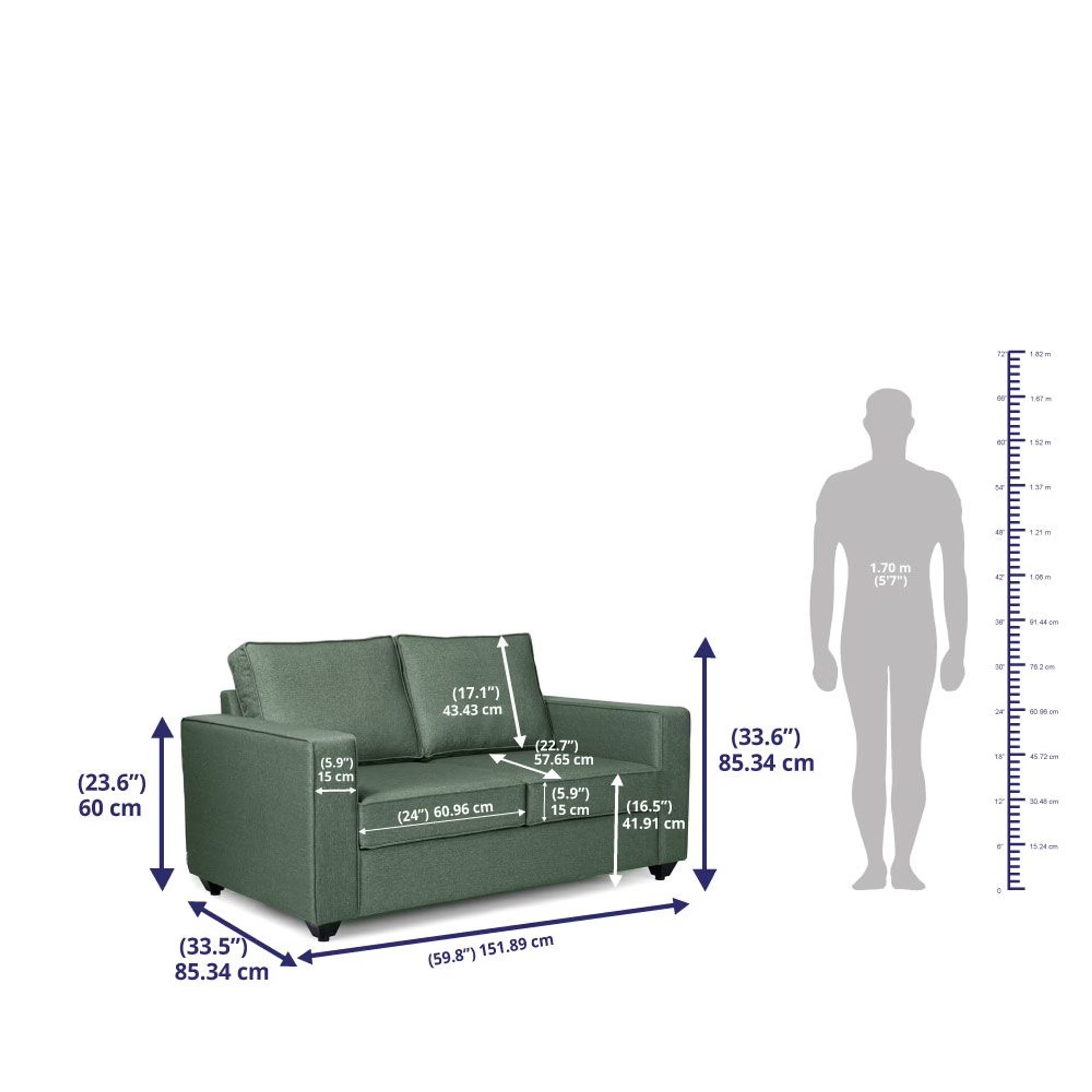 Wakefit Napper Sofa Set (3+2+1) Regular, Without Storage, 3+2+1, Omega Green 9 Wakefit Napper Sofa Set (3+2+1) Regular, Without Storage, 3+2+1, Omega Green