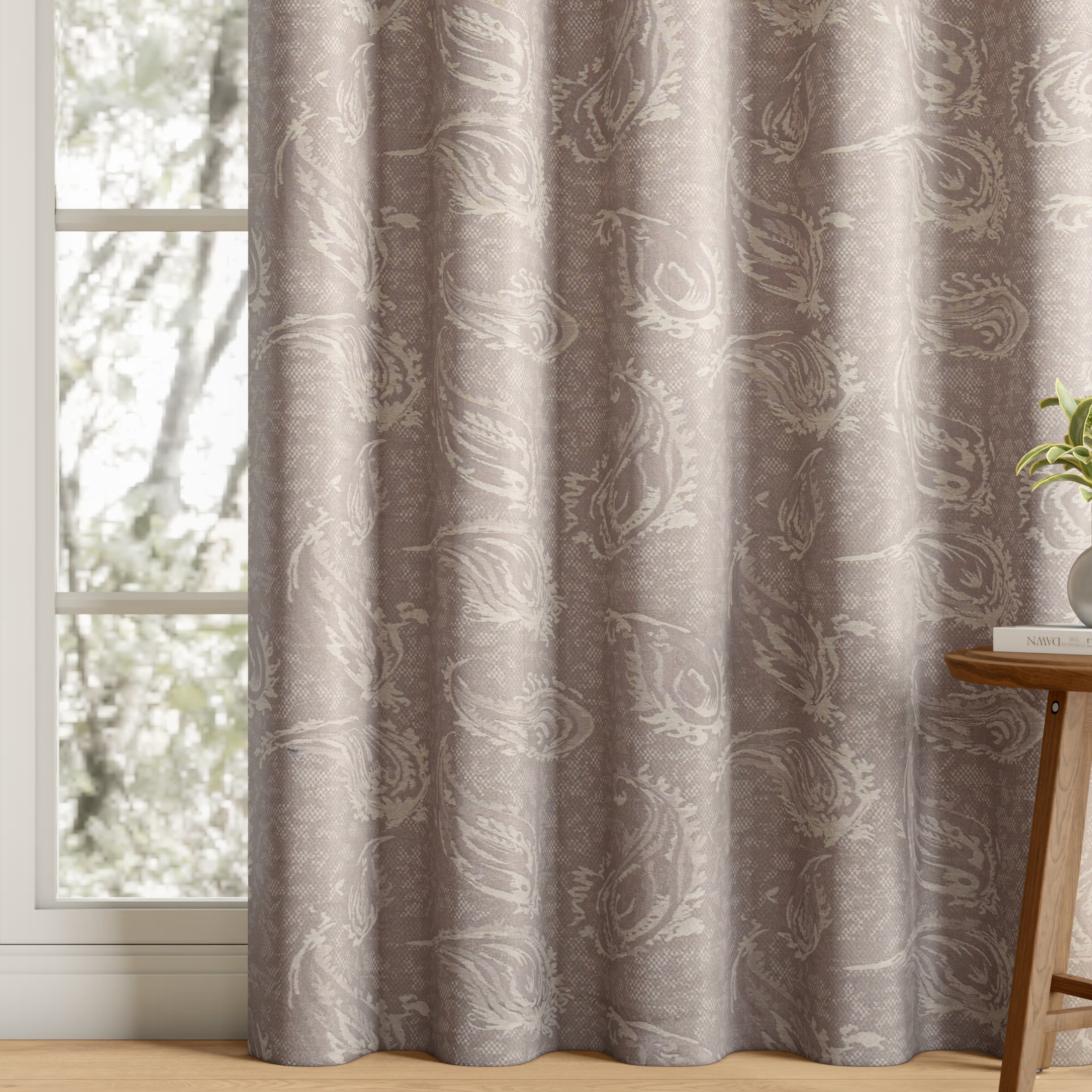 Home 28 Jacquard Room Darkening Curtain | Light Blocking Upto 70% | (7 x 4 ft) | Door Curtain | Set of 1 | Reduces Noise | Machine Washable | Cannon Brown Door (7 Feet), Set of 1, Cannon - Brown