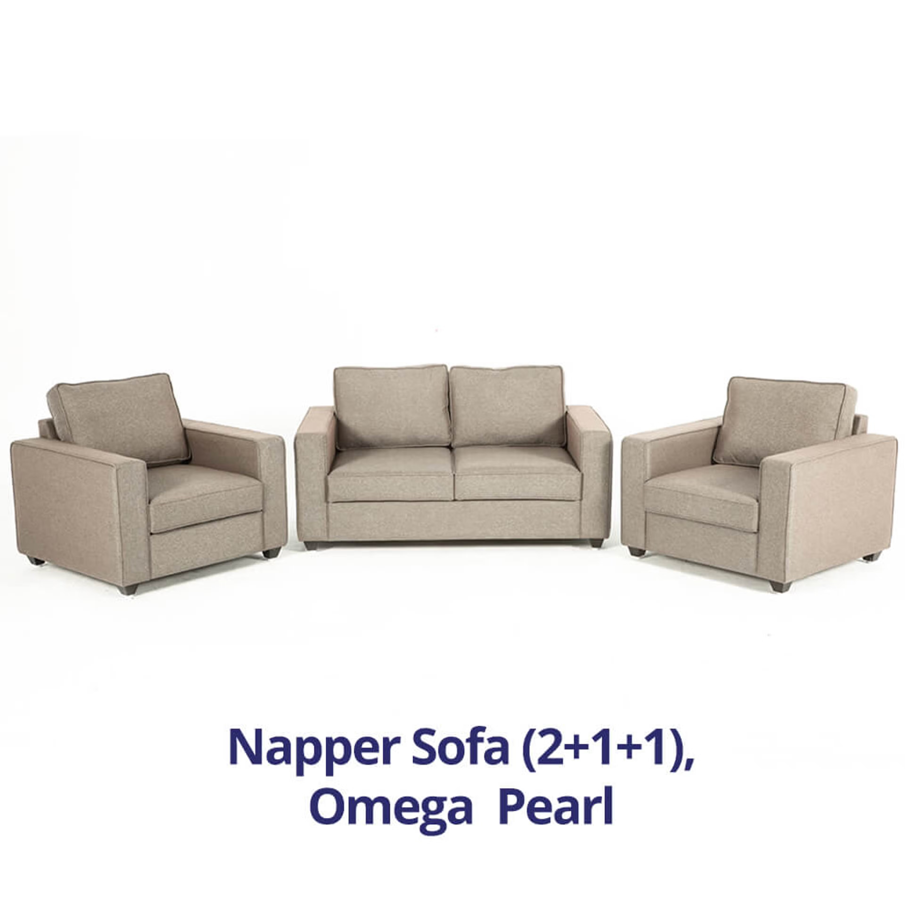 Home 26 Wakefit Napper Sofa Set (2+1+1) Regular, Without Storage, 2+1+1, Omega Pearl