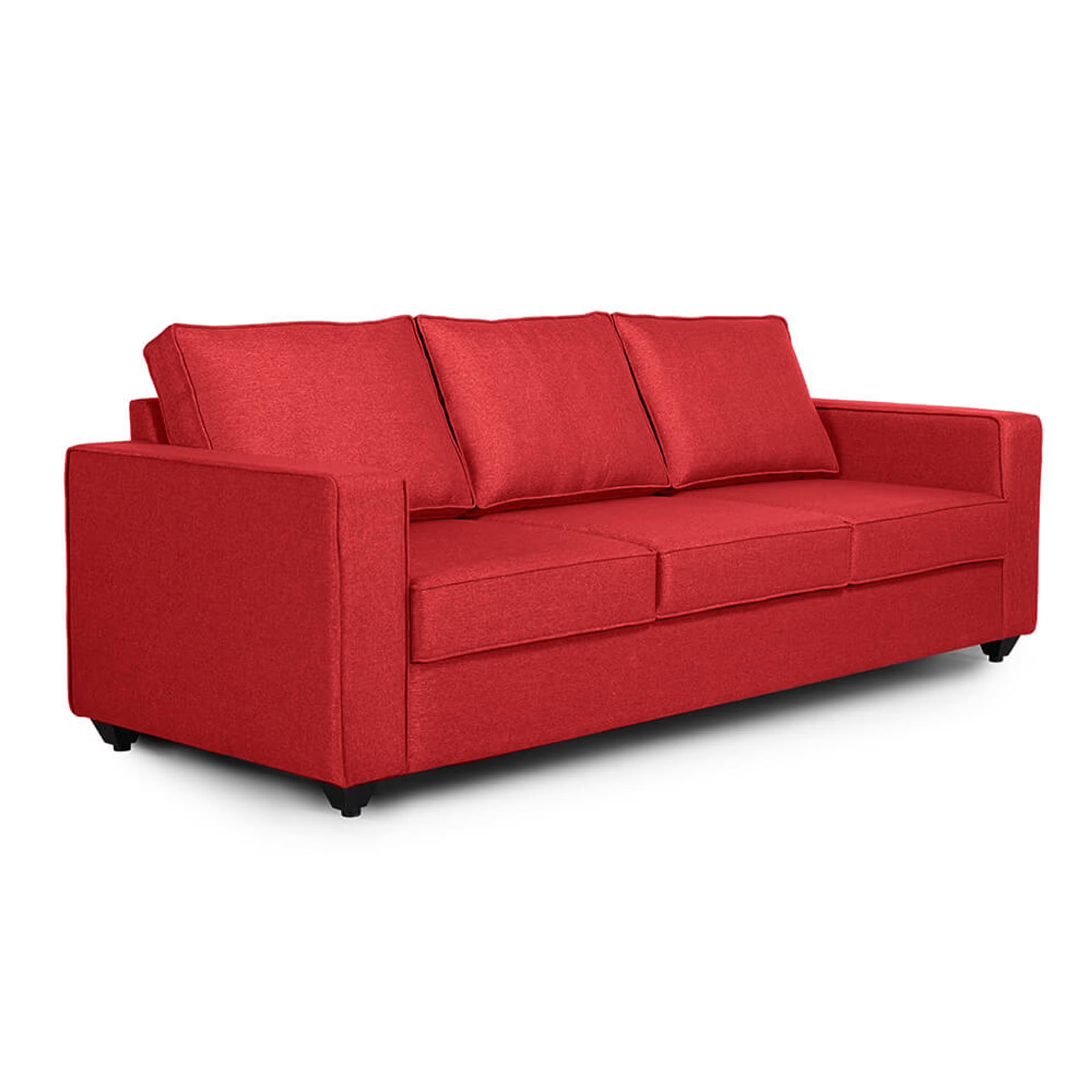 Home 40 Wakefit Napper Sofa Set (3+2+1) Regular, Without Storage, 3+2+1, Omega Red