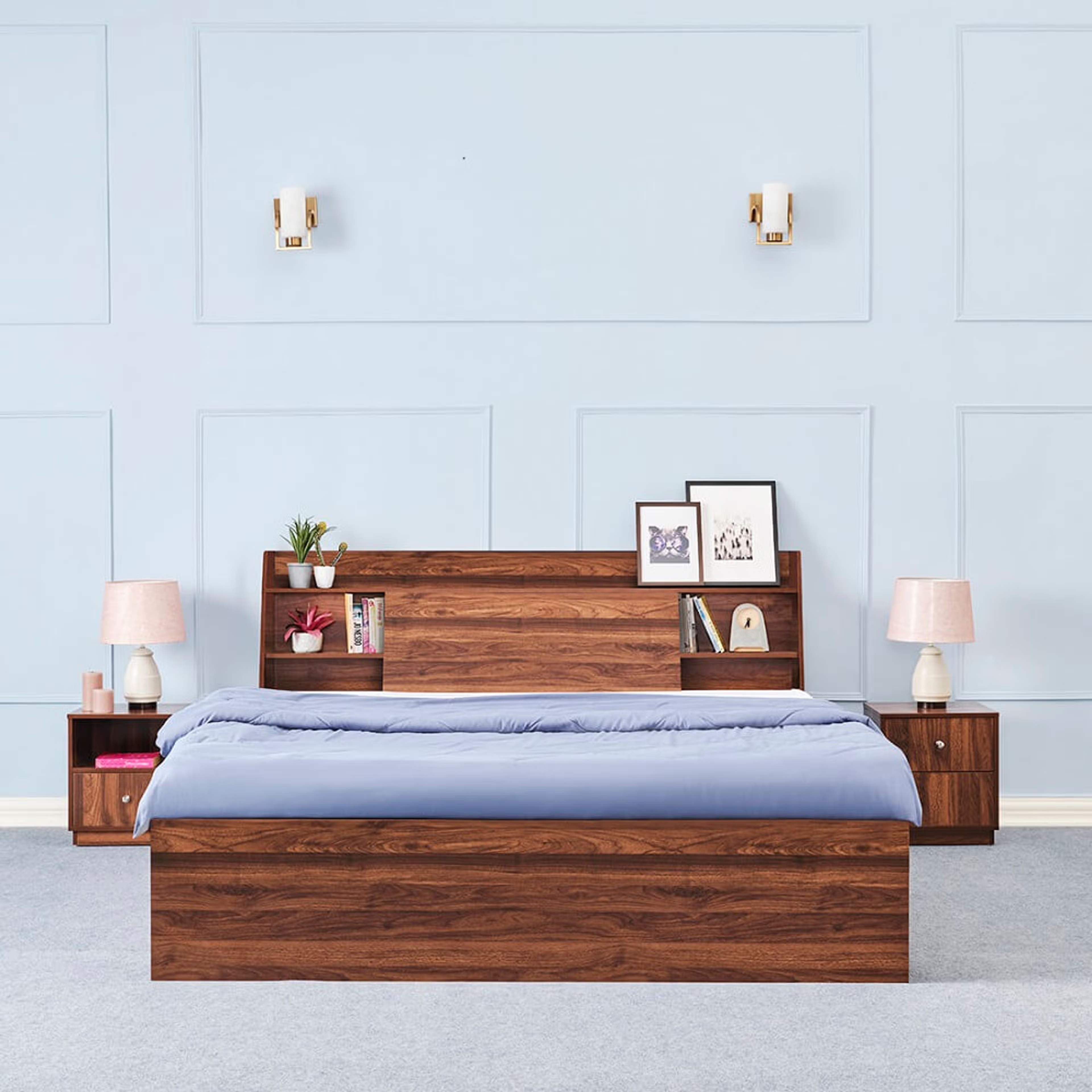 Home 42 Wakefit Leo Engineered Wood Bed with Storage (78*72inch) / (1.98m*1.83m) King - 78" x 72\