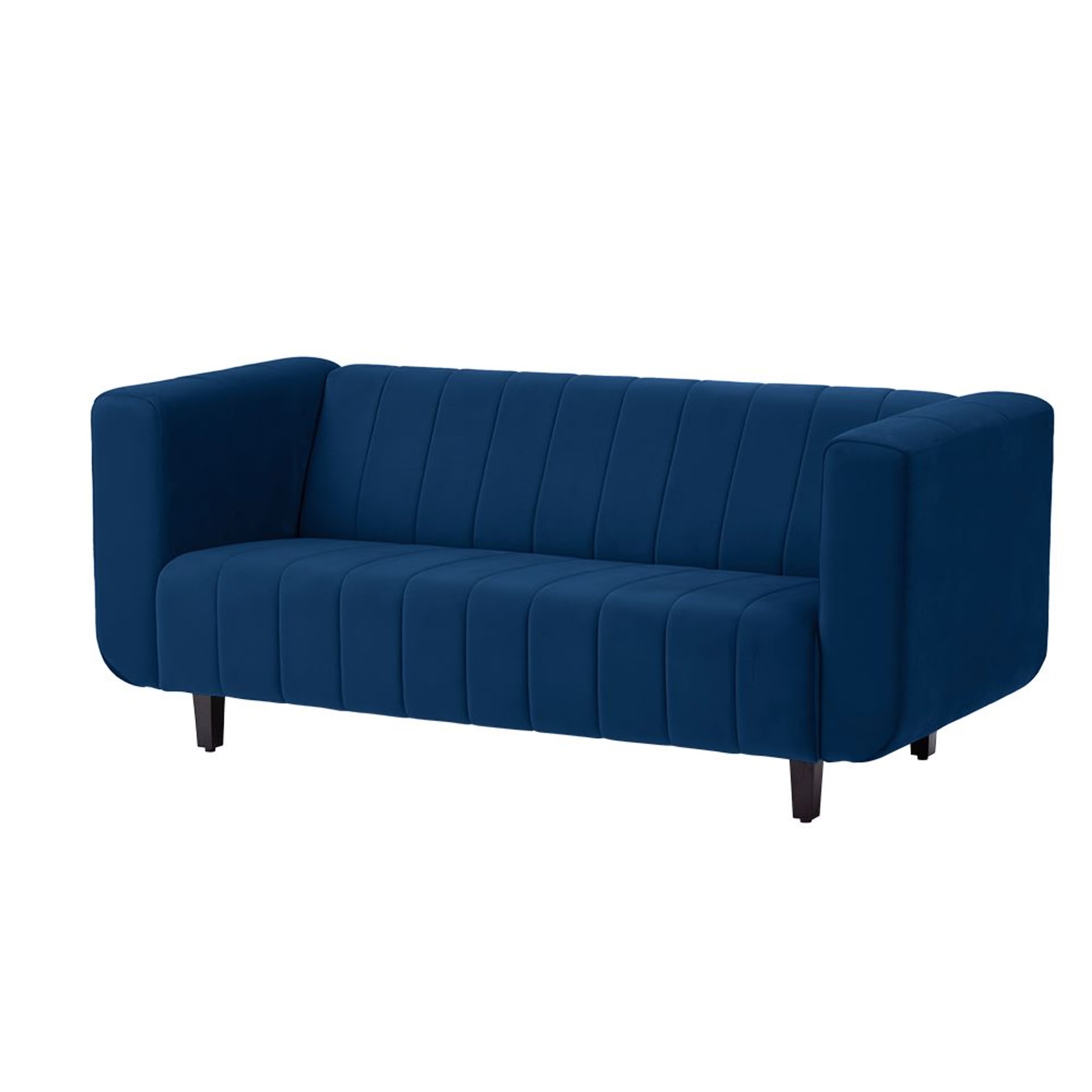 Home 30 Wakefit Sicily Sofa - Three Seater Regular, Three Seater, Velvet Blue