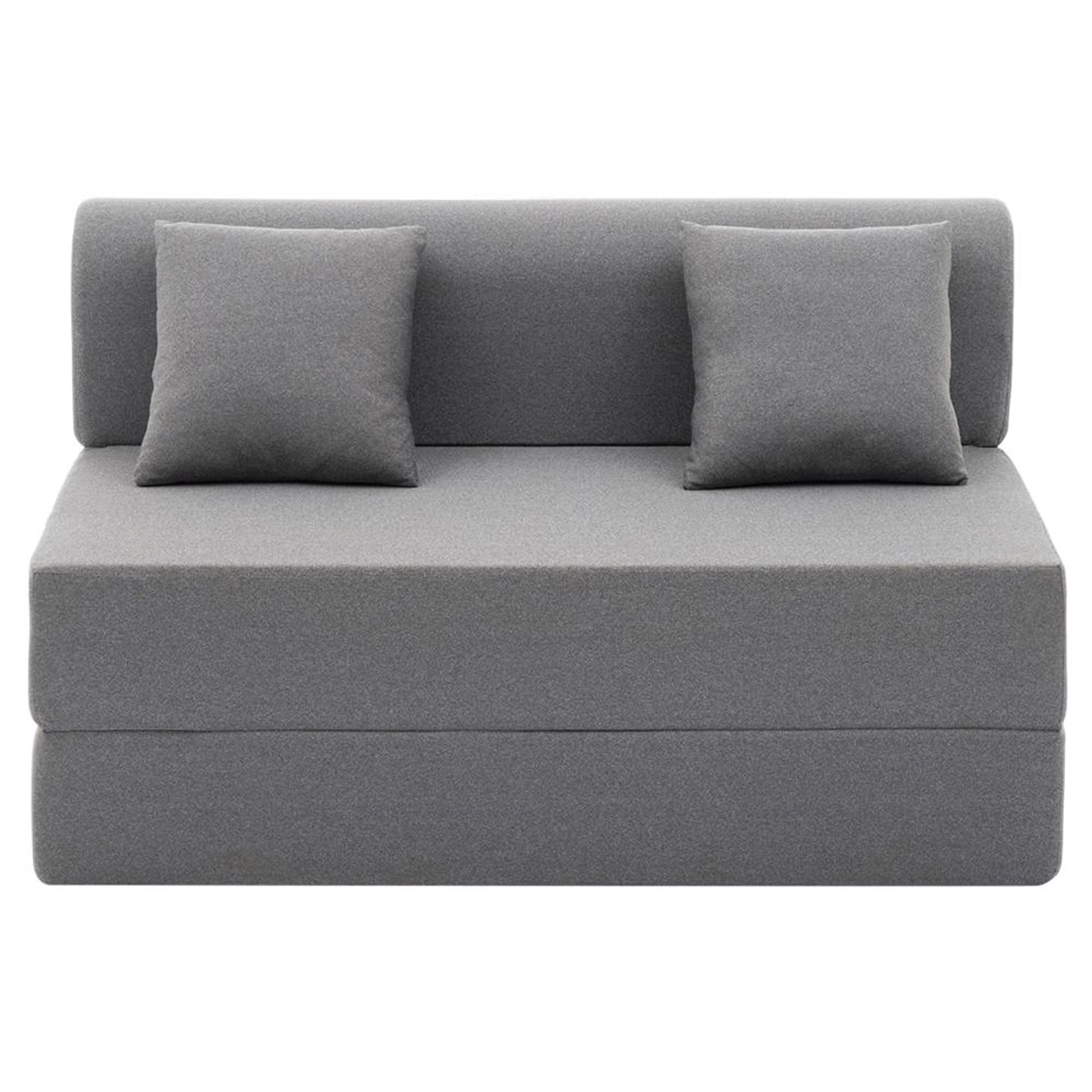 Home 36 Wakefit Flipper Sofa Cum Bed - Two Seater (6'x4') Feet- WarpKnit Grey Regular, 7.5 Thickness, Two Seater, Warpknit Grey