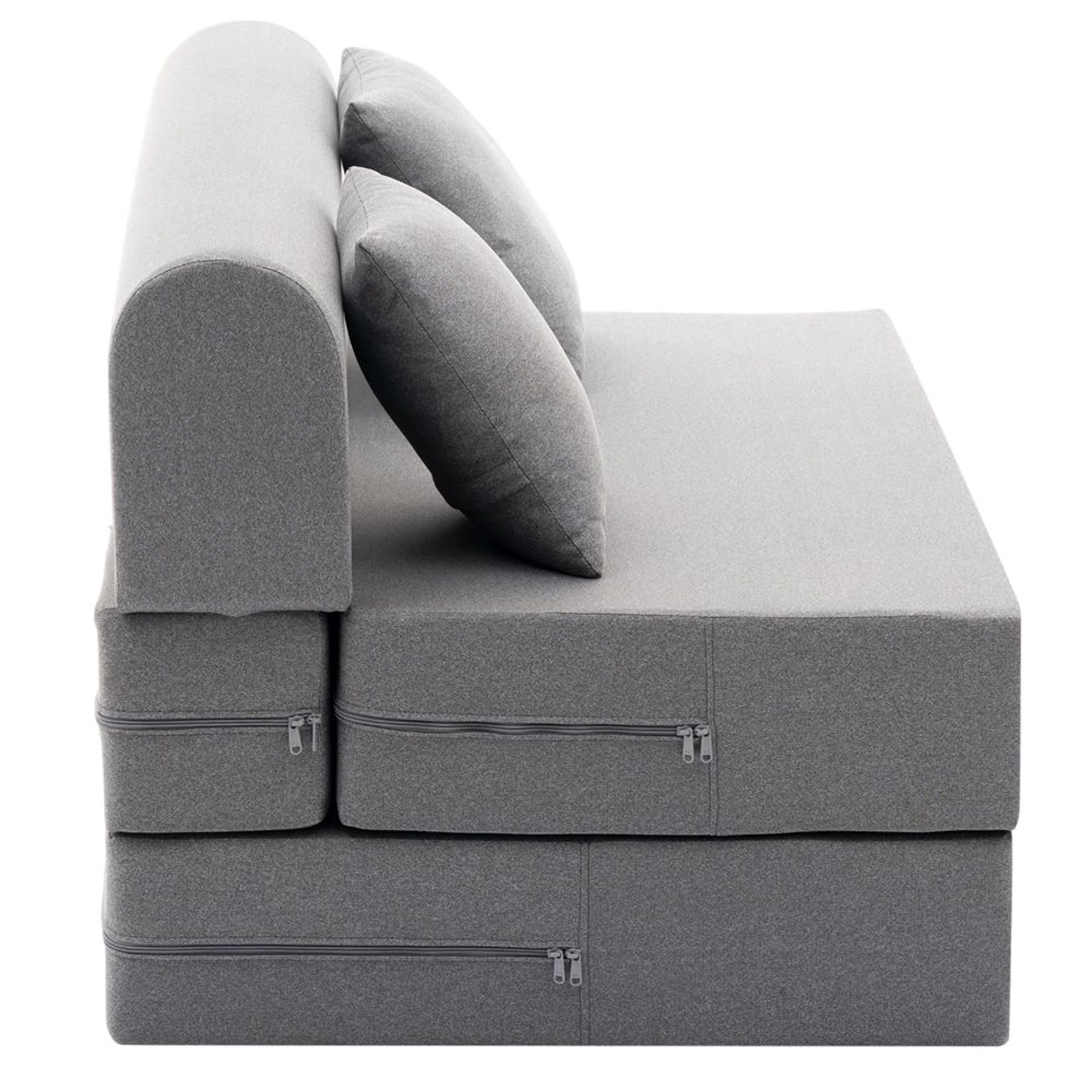 Wakefit Flipper Sofa Cum Bed - Two Seater (6'x4') Feet- WarpKnit Grey Regular, 7.5 Thickness, Two Seater, Warpknit Grey 4 Wakefit Flipper Sofa Cum Bed - Two Seater (6'x4') Feet- WarpKnit Grey Regular, 7.5 Thickness, Two Seater, Warpknit Grey