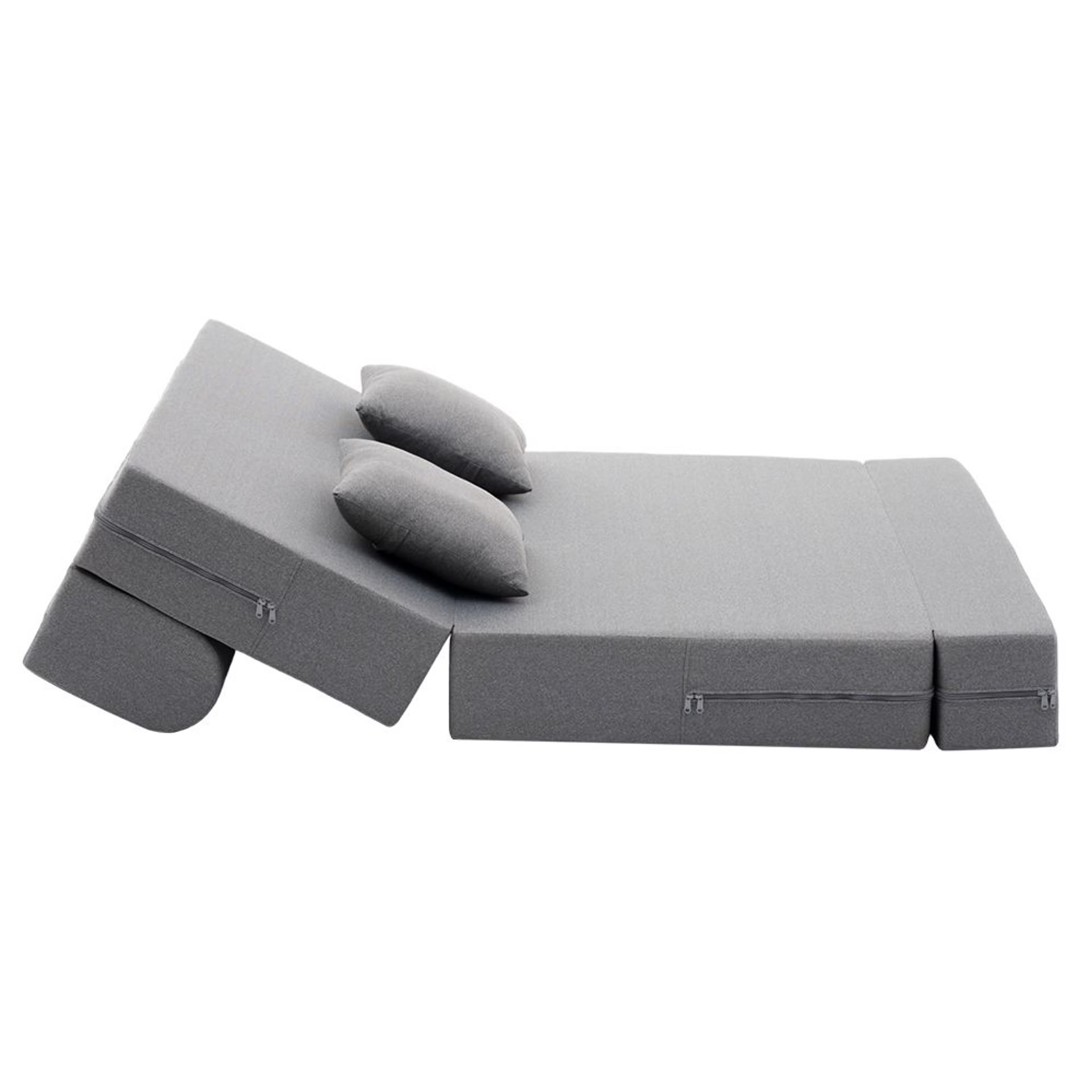 Wakefit Flipper Sofa Cum Bed - Two Seater (6'x4') Feet- WarpKnit Grey Regular, 7.5 Thickness, Two Seater, Warpknit Grey 5 Wakefit Flipper Sofa Cum Bed - Two Seater (6'x4') Feet- WarpKnit Grey Regular, 7.5 Thickness, Two Seater, Warpknit Grey