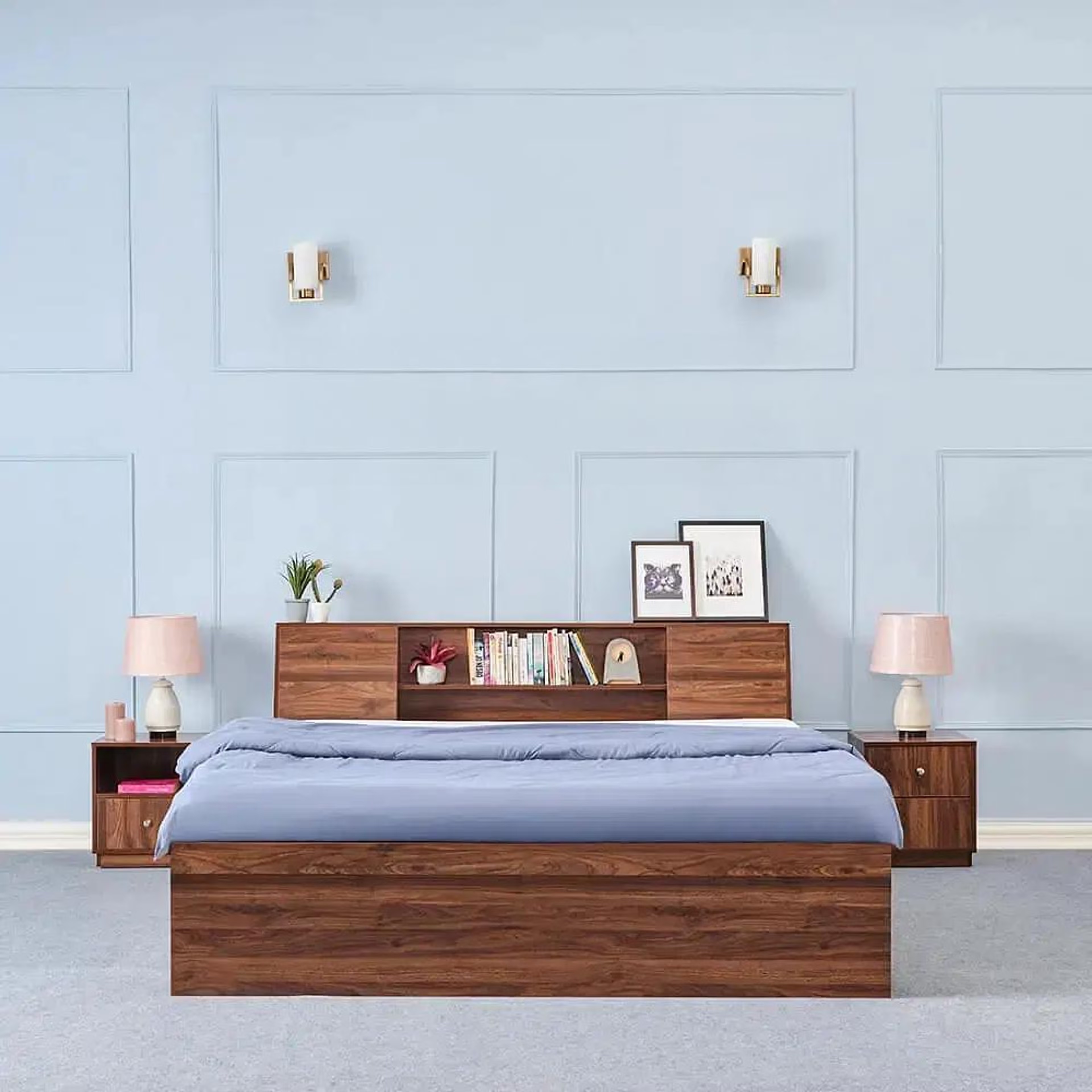 Wakefit Orion Engineered Wood Bed with Storage (78*72inch) / (1.98m*1.83m) King - 78" x 72\