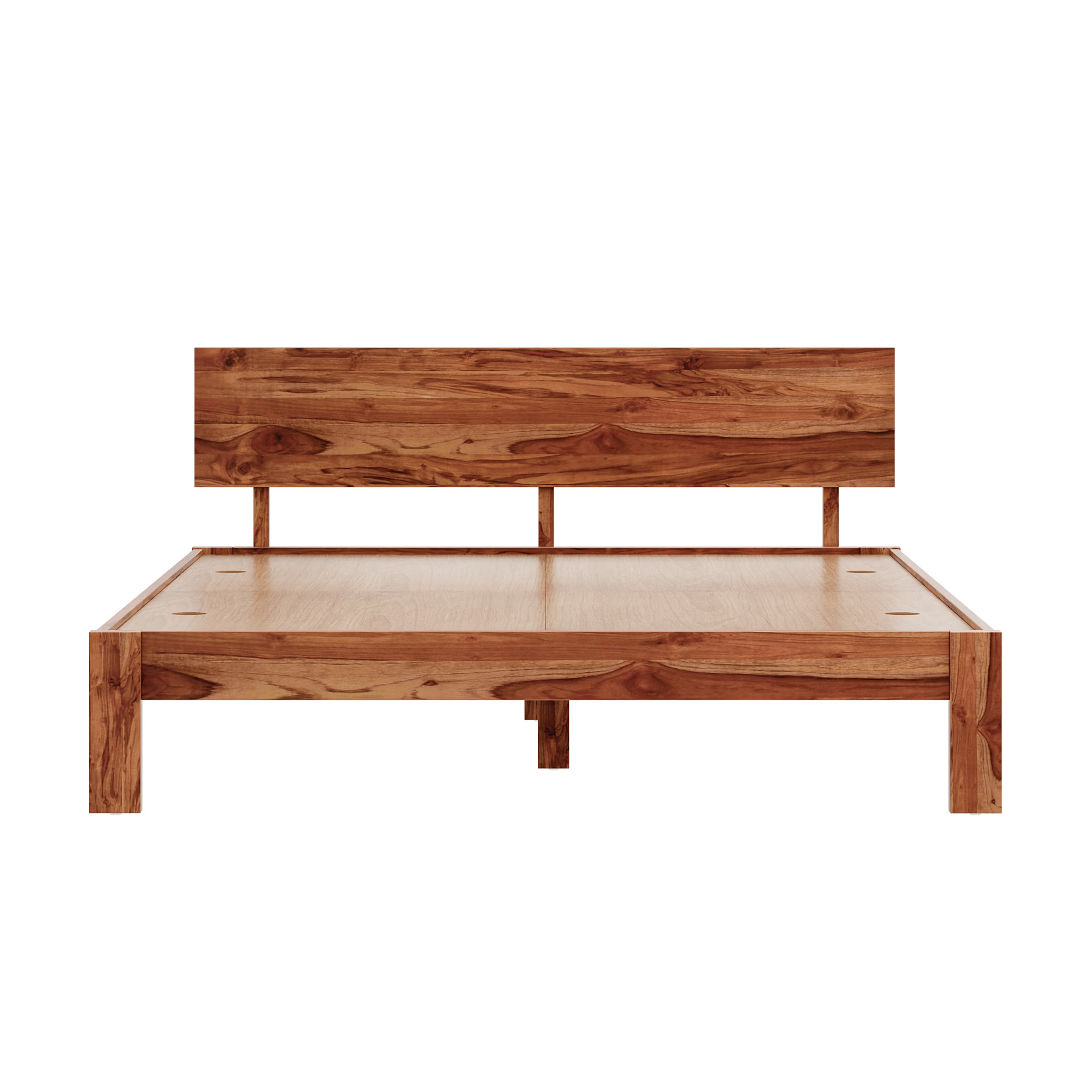 Home 36 Wakefit Indus King Teak Bed Without Storage King - 78" x 72\