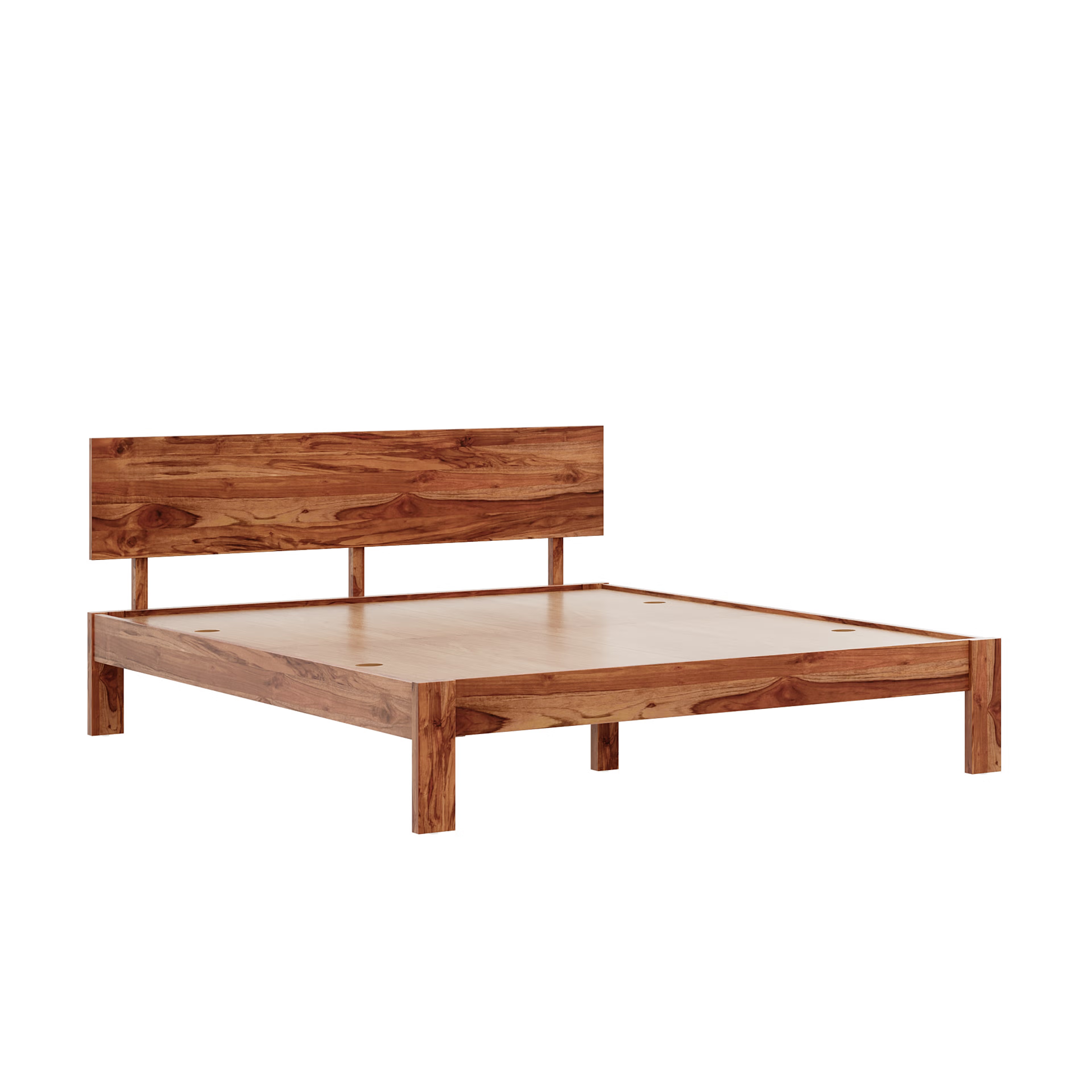 Home 37 Wakefit Indus King Teak Bed Without Storage King - 78" x 72\