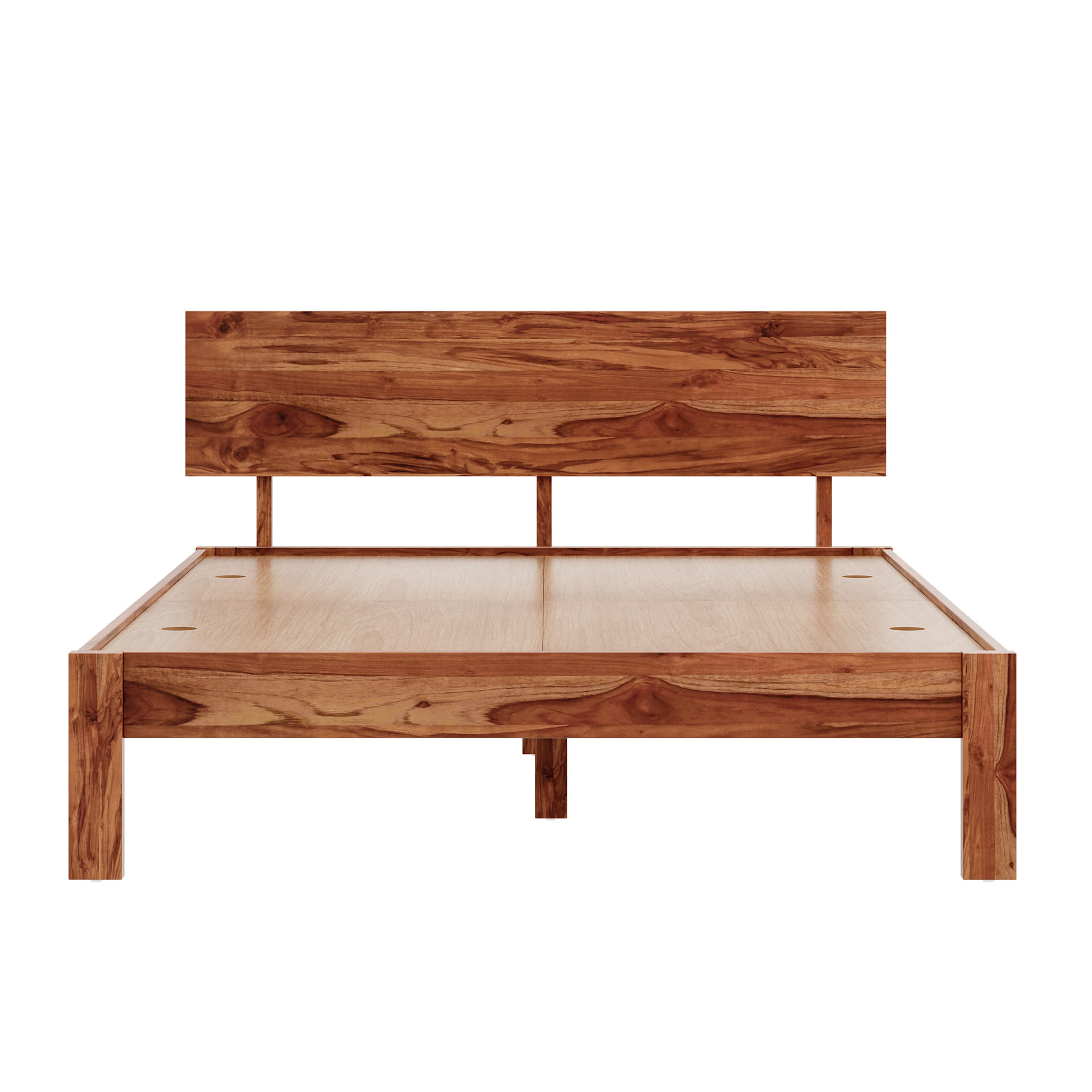 Wakefit Indus Queen Teak Bed Without Storage Queen - 78" x 60 2 Wakefit Indus Queen Teak Bed Without Storage Queen - 78" x 60\