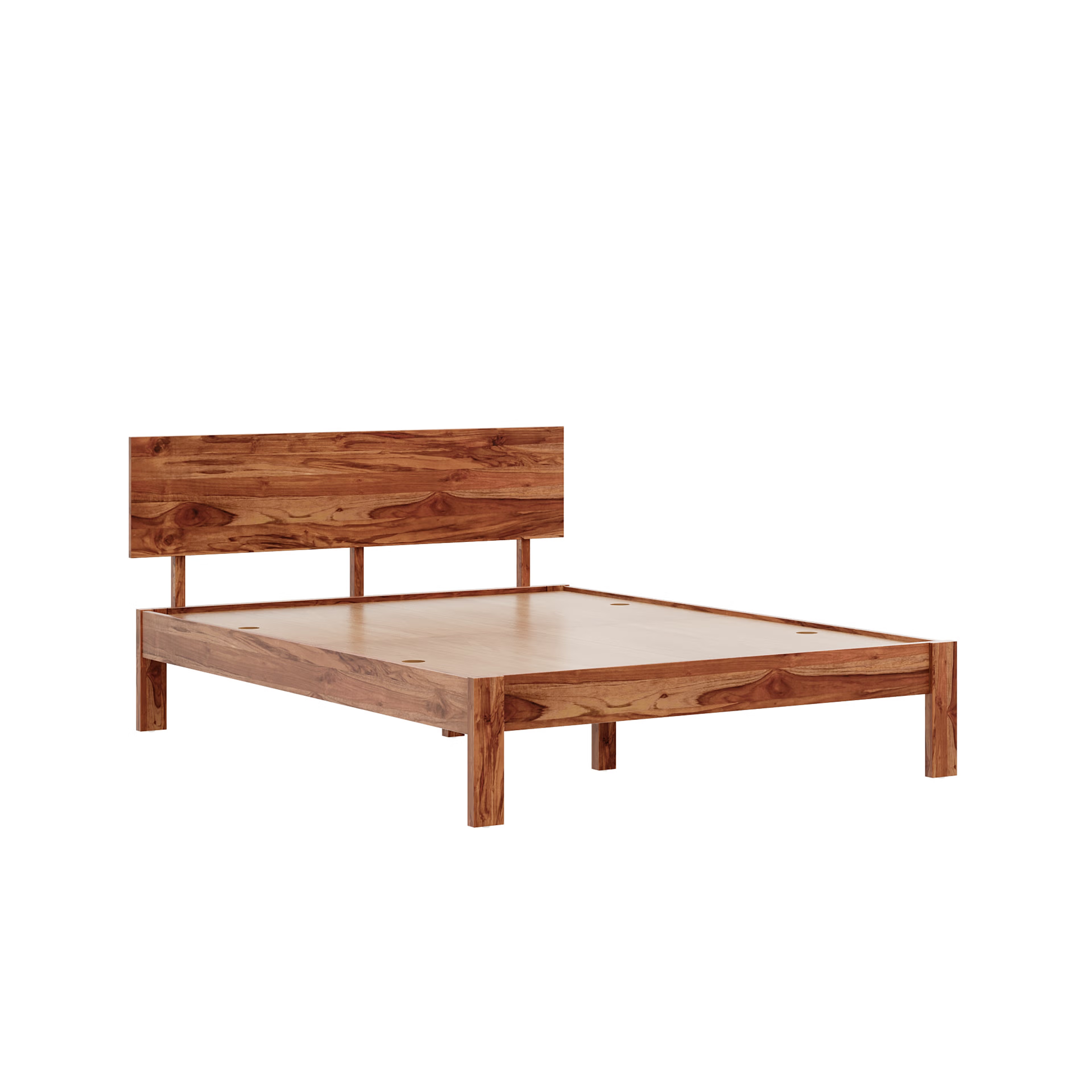 Wakefit Indus Queen Teak Bed Without Storage Queen - 78" x 60 3 Wakefit Indus Queen Teak Bed Without Storage Queen - 78" x 60\