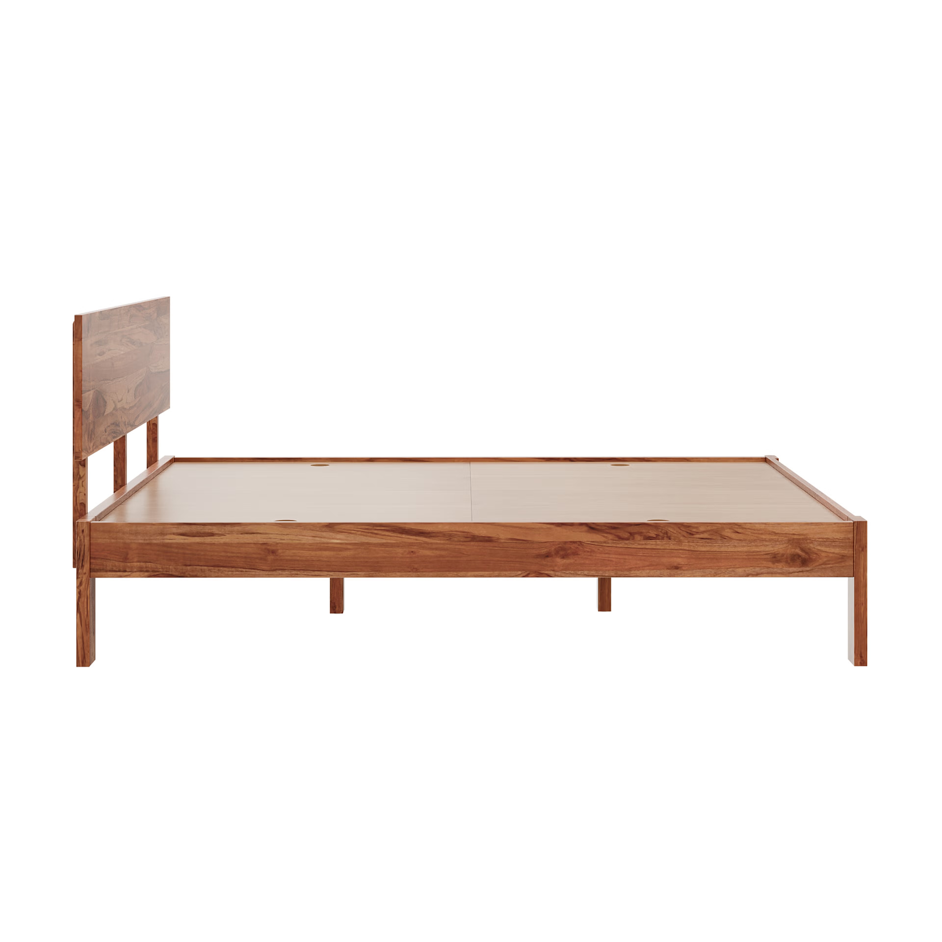 Wakefit Indus Queen Teak Bed Without Storage Queen - 78" x 60 4 Wakefit Indus Queen Teak Bed Without Storage Queen - 78" x 60\