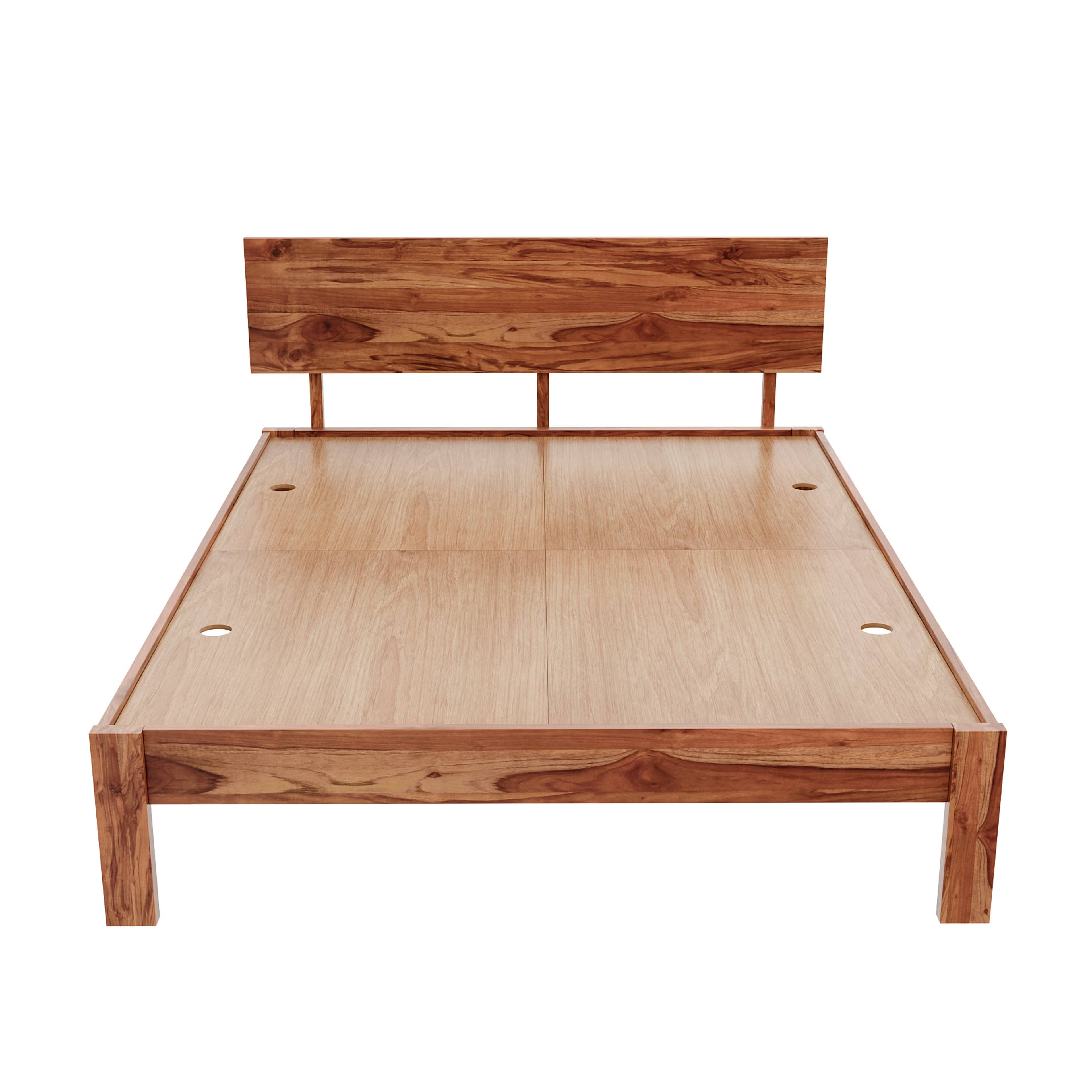 Wakefit Indus Queen Teak Bed Without Storage Queen - 78" x 60 6 Wakefit Indus Queen Teak Bed Without Storage Queen - 78" x 60\