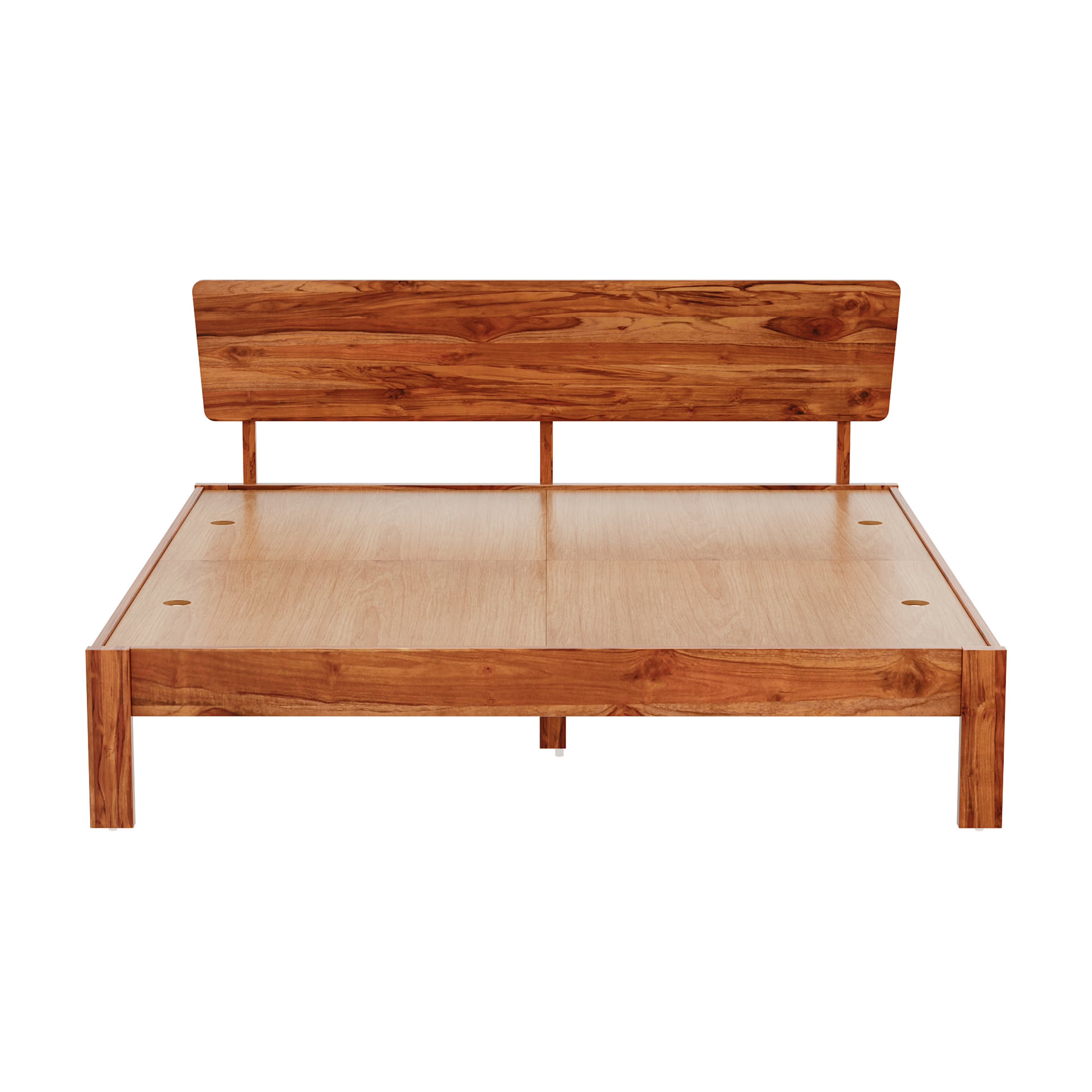 Home 29 Wakefit Ara King Teak Bed Without Storage King - 78" x 72\
