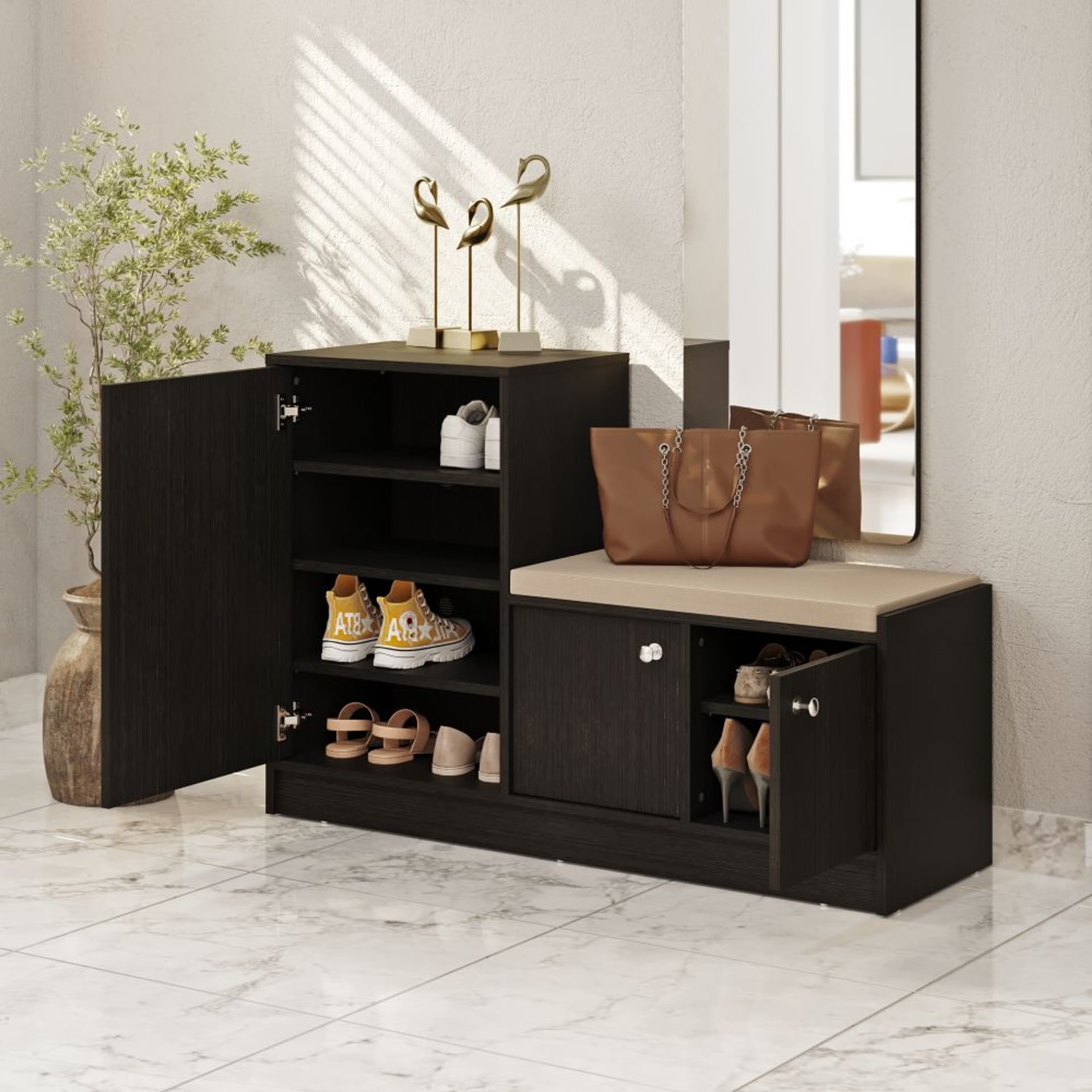 Home 40 Wakefit Nervia Shoe Rack (Wenge) Wenge