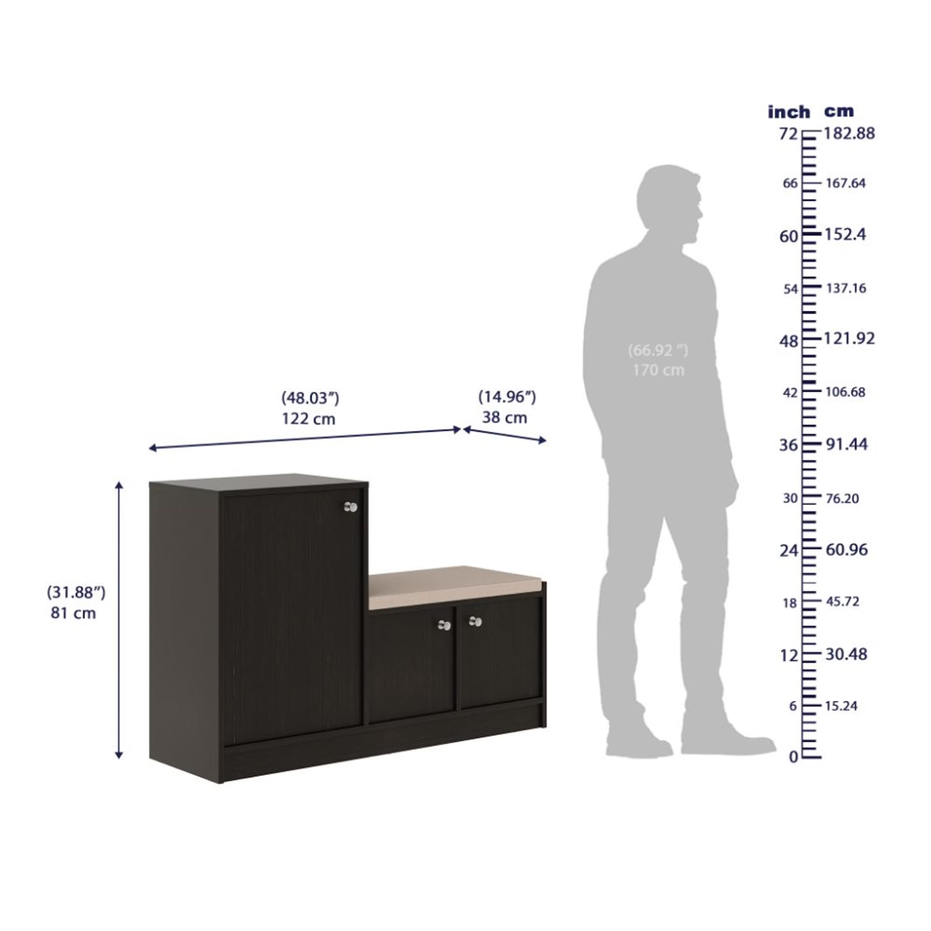 Home 41 Wakefit Nervia Shoe Rack (Wenge) Wenge