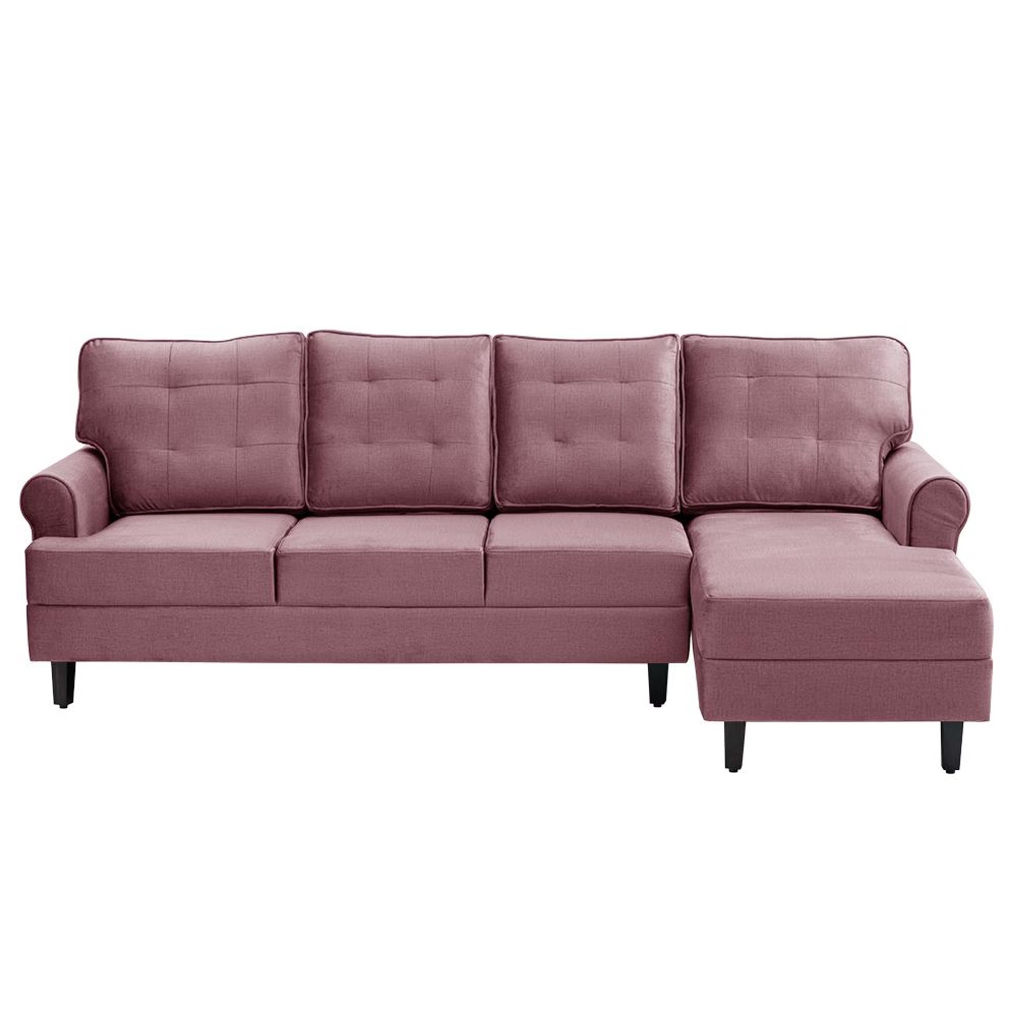 Home 43 Wakefit Dreamer Plus L Shape Sofa Set (3 Seater + Right Aligned Chaise) Sectional, Set (3 Seater + Right Aligned Chaise), Rose Brown