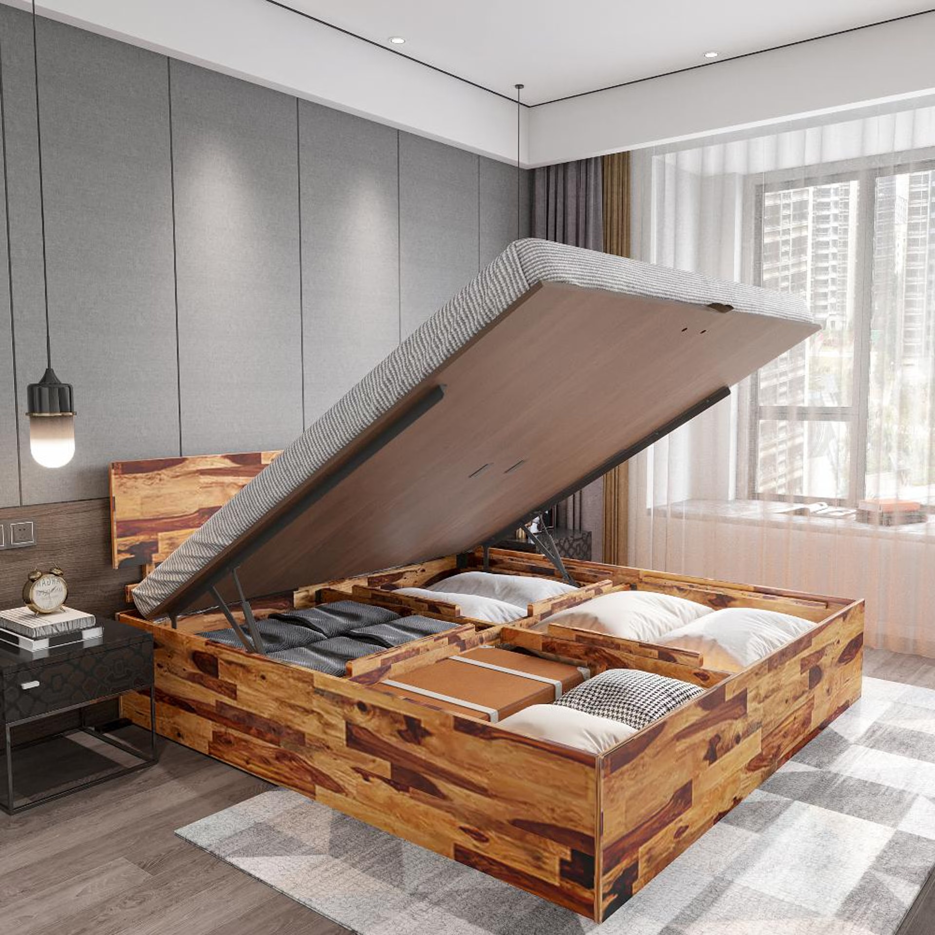 Wakefit Andromeda Hydraulic King Storage Bed King - 78" x 72\