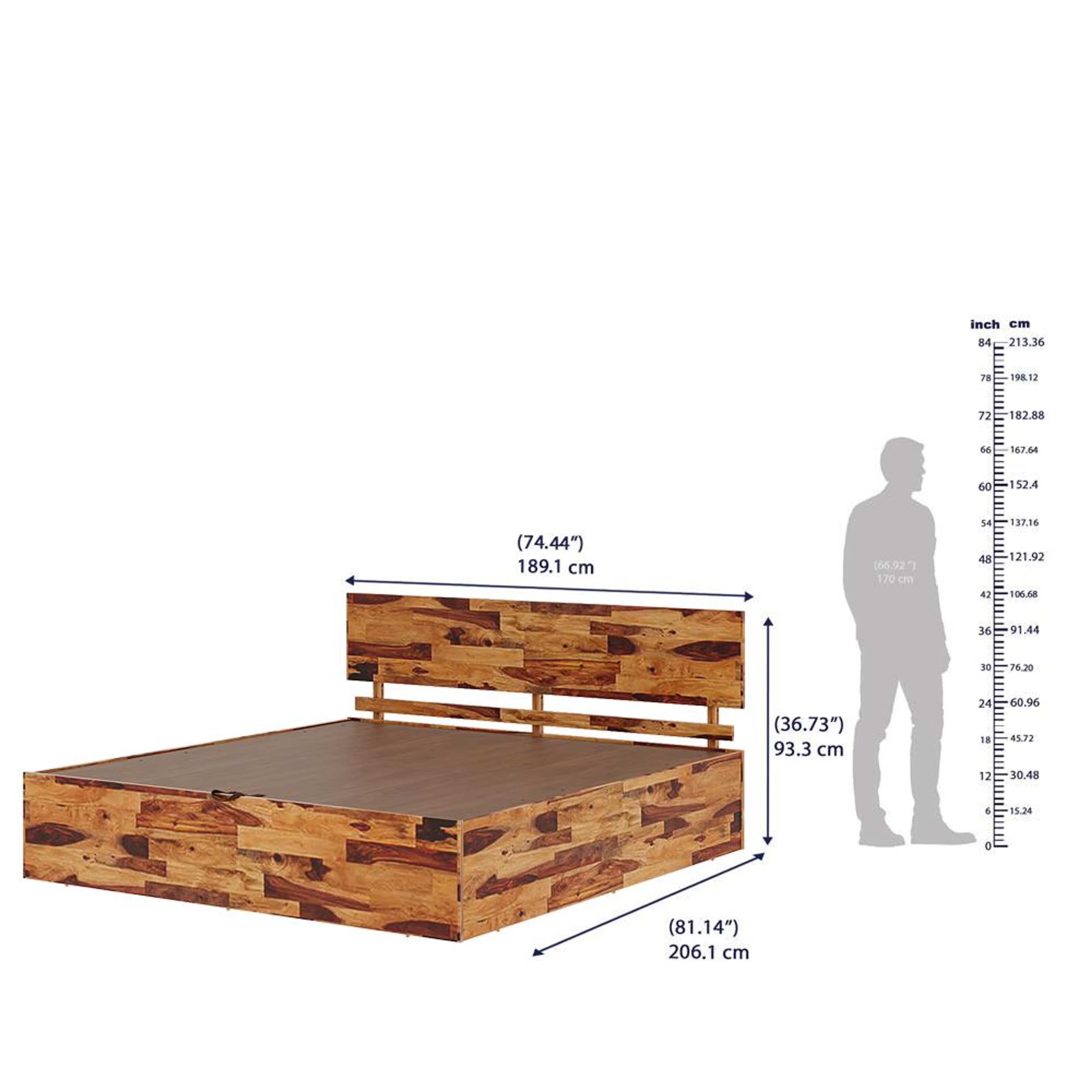 Wakefit Andromeda Hydraulic King Storage Bed King - 78" x 72 7 Wakefit Andromeda Hydraulic King Storage Bed King - 78" x 72\